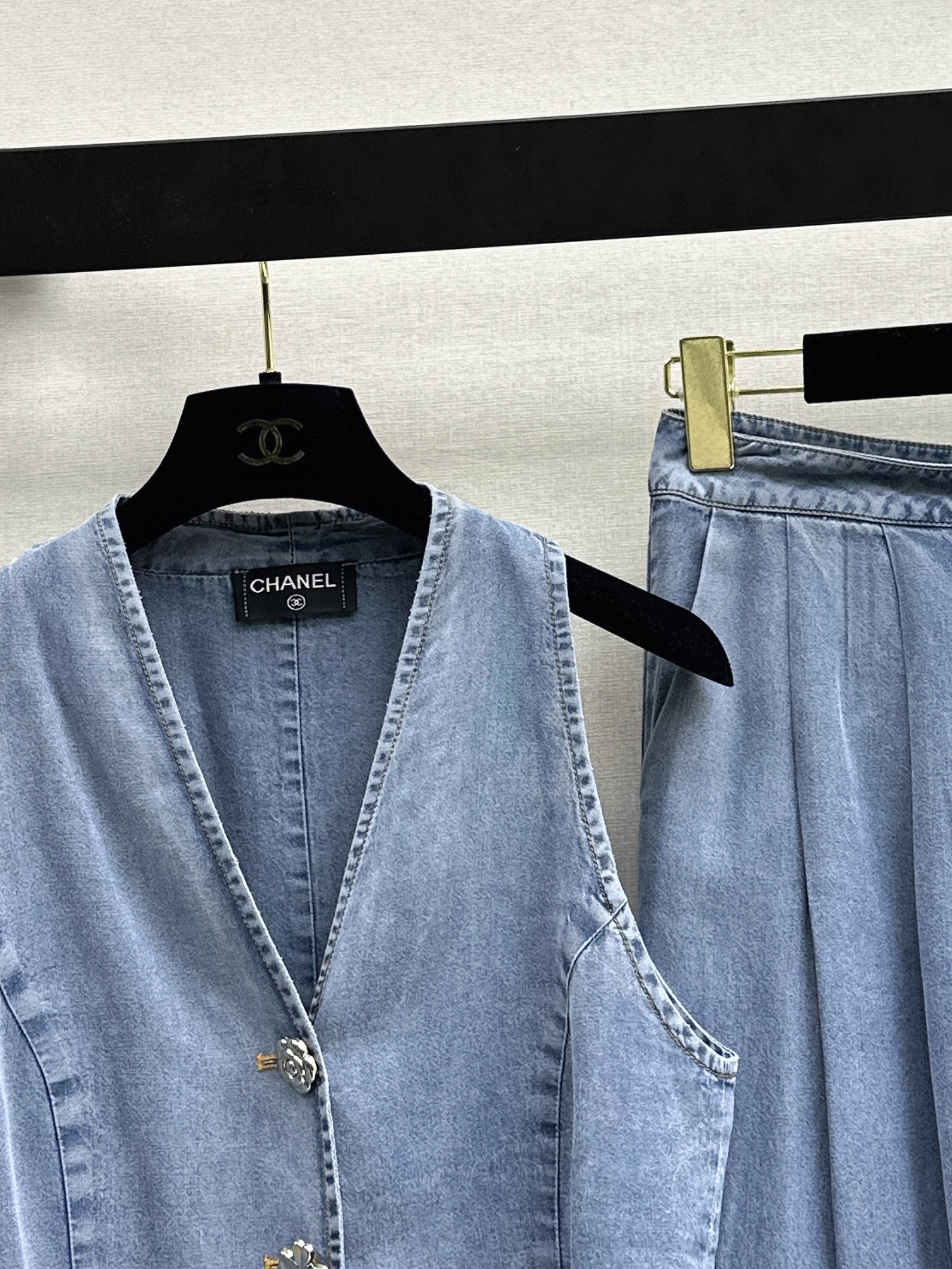 Chan 26ss denim outfit sets