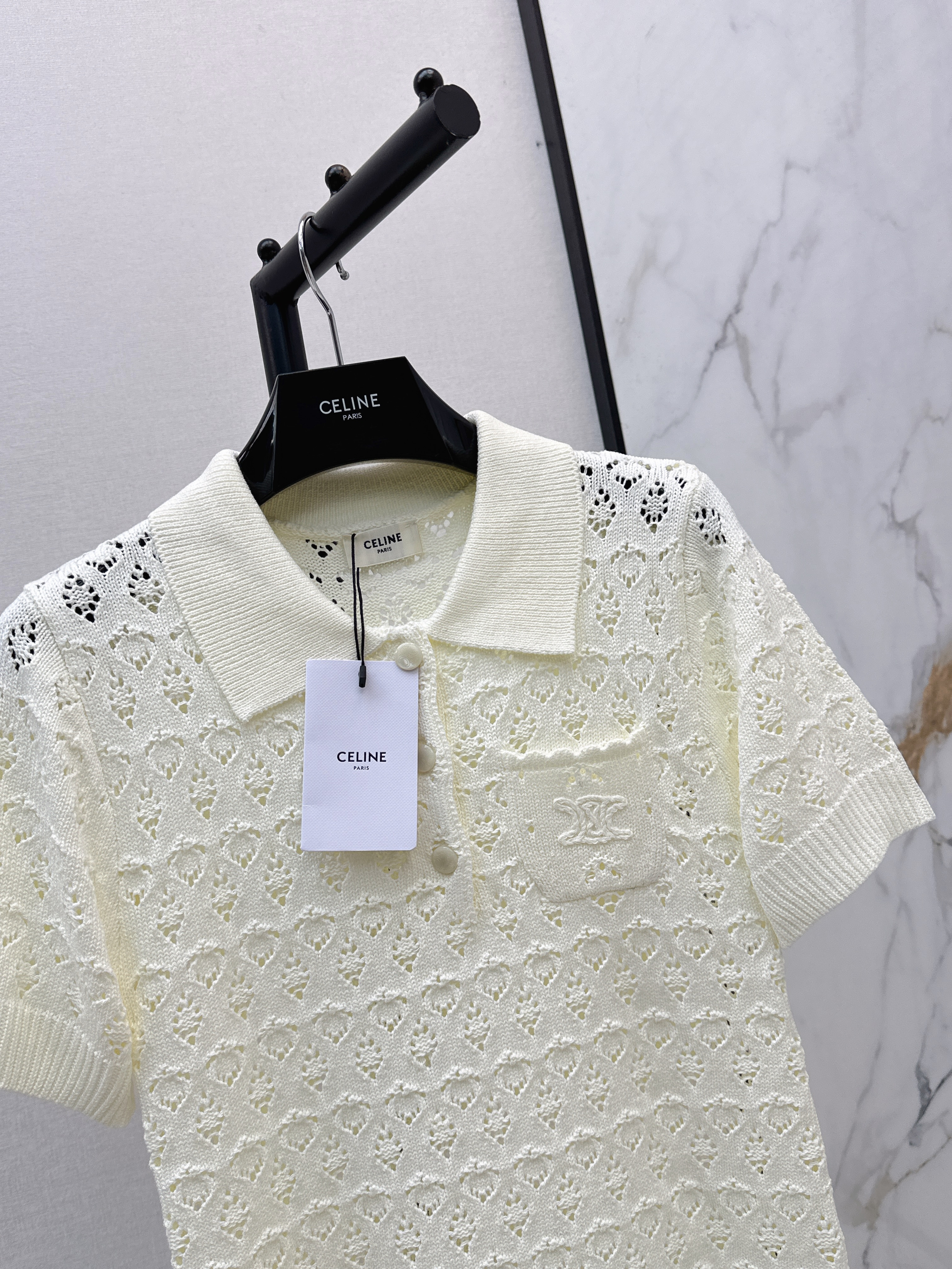 Celi 26ss hollow polo dress