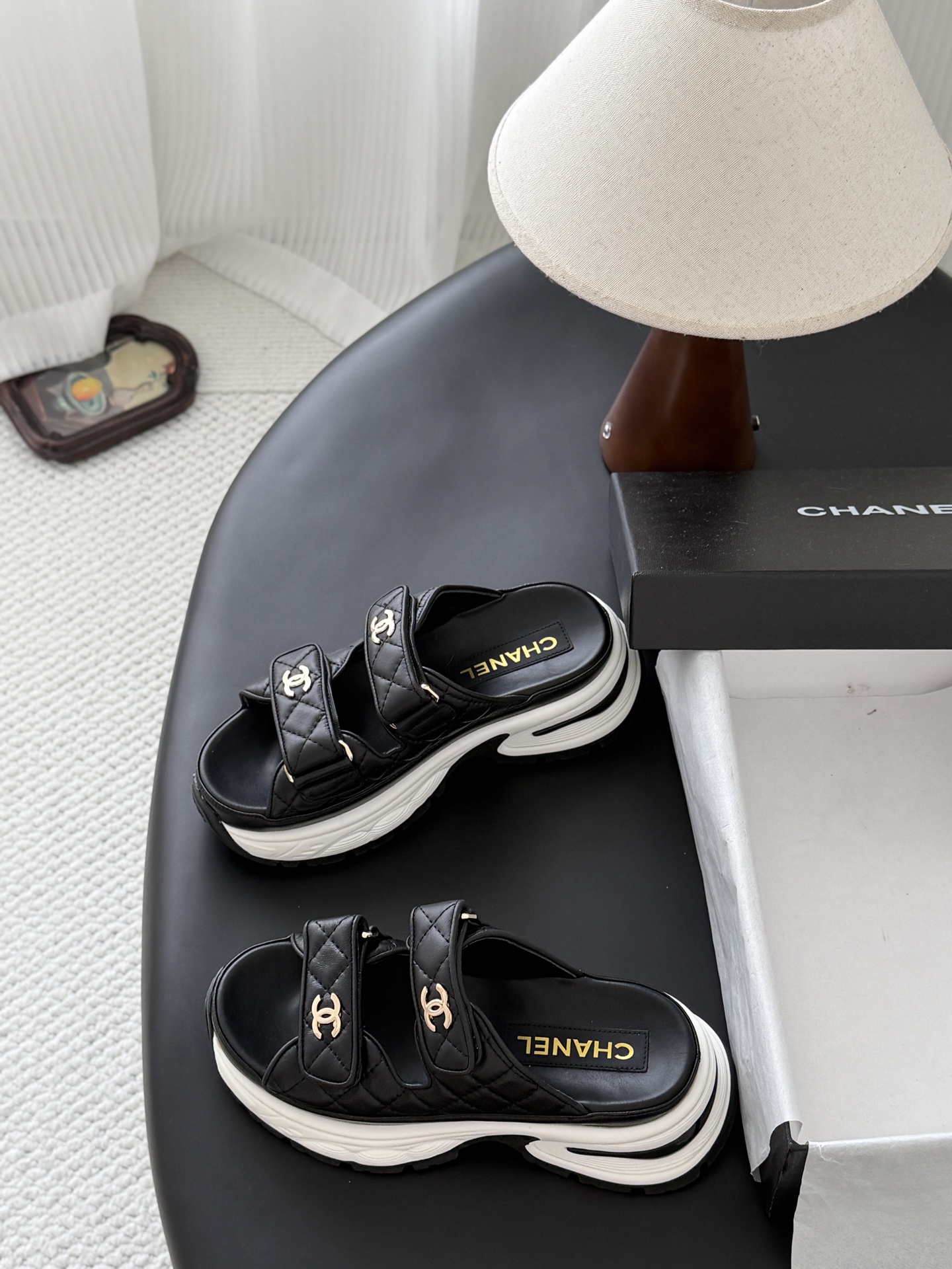 Chan 26ss velcro slippers
