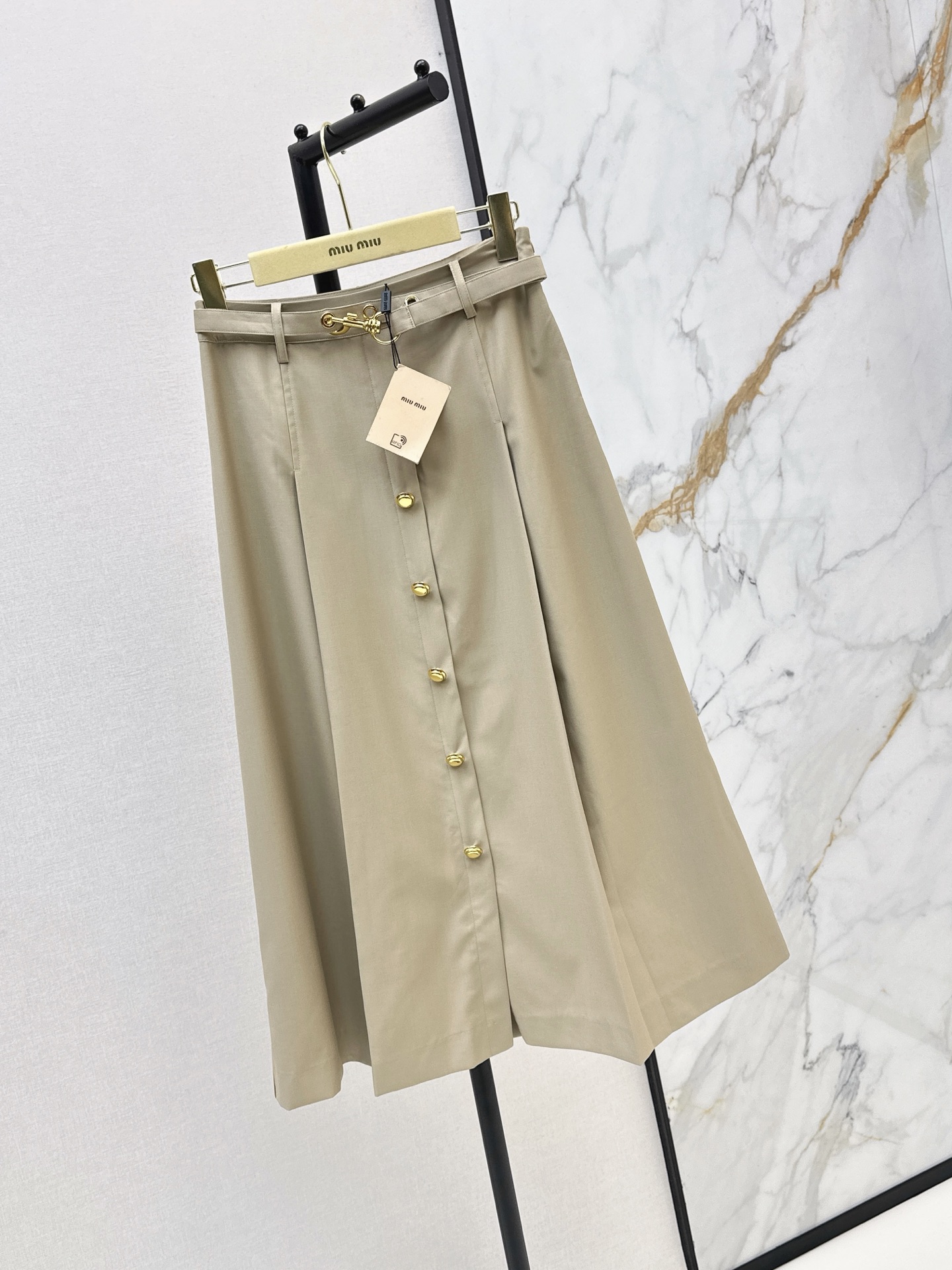 Miu 26ss belted skirt