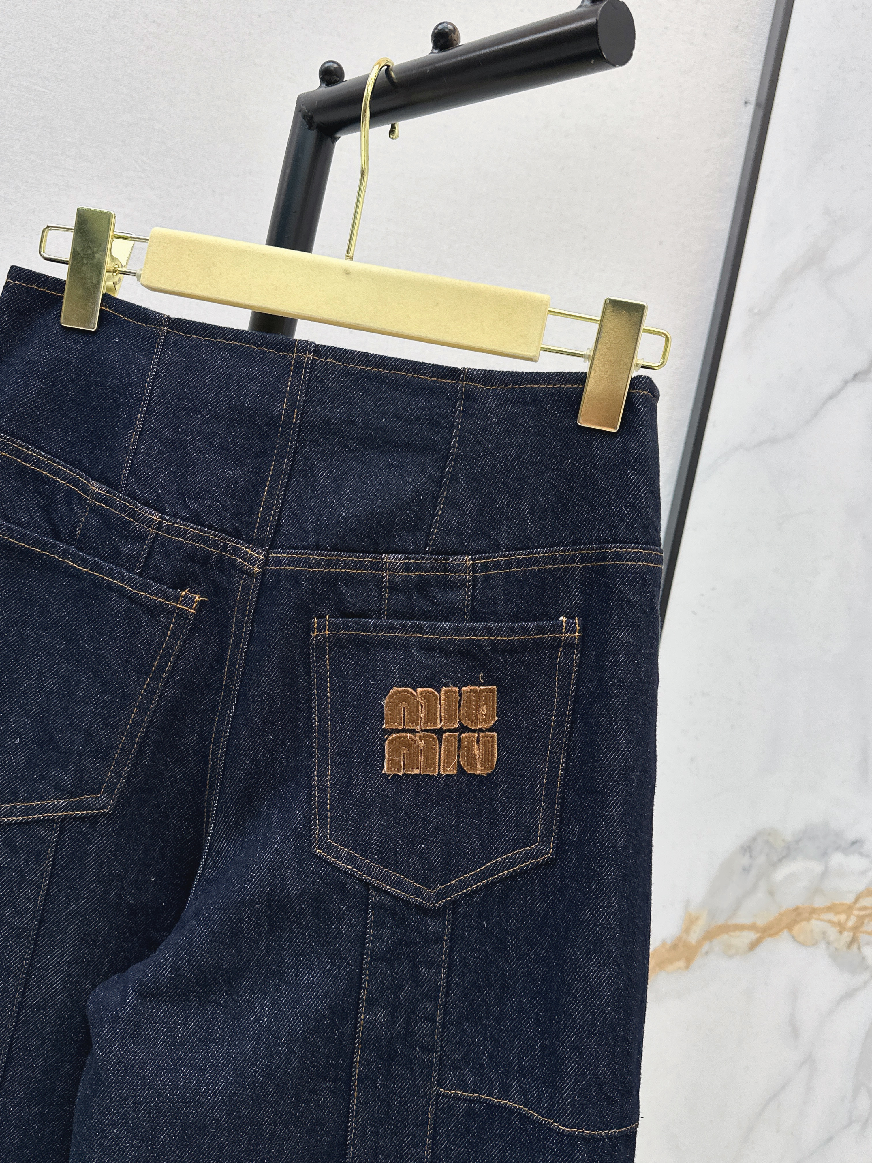 Miu 26ss cargo casual denim pants