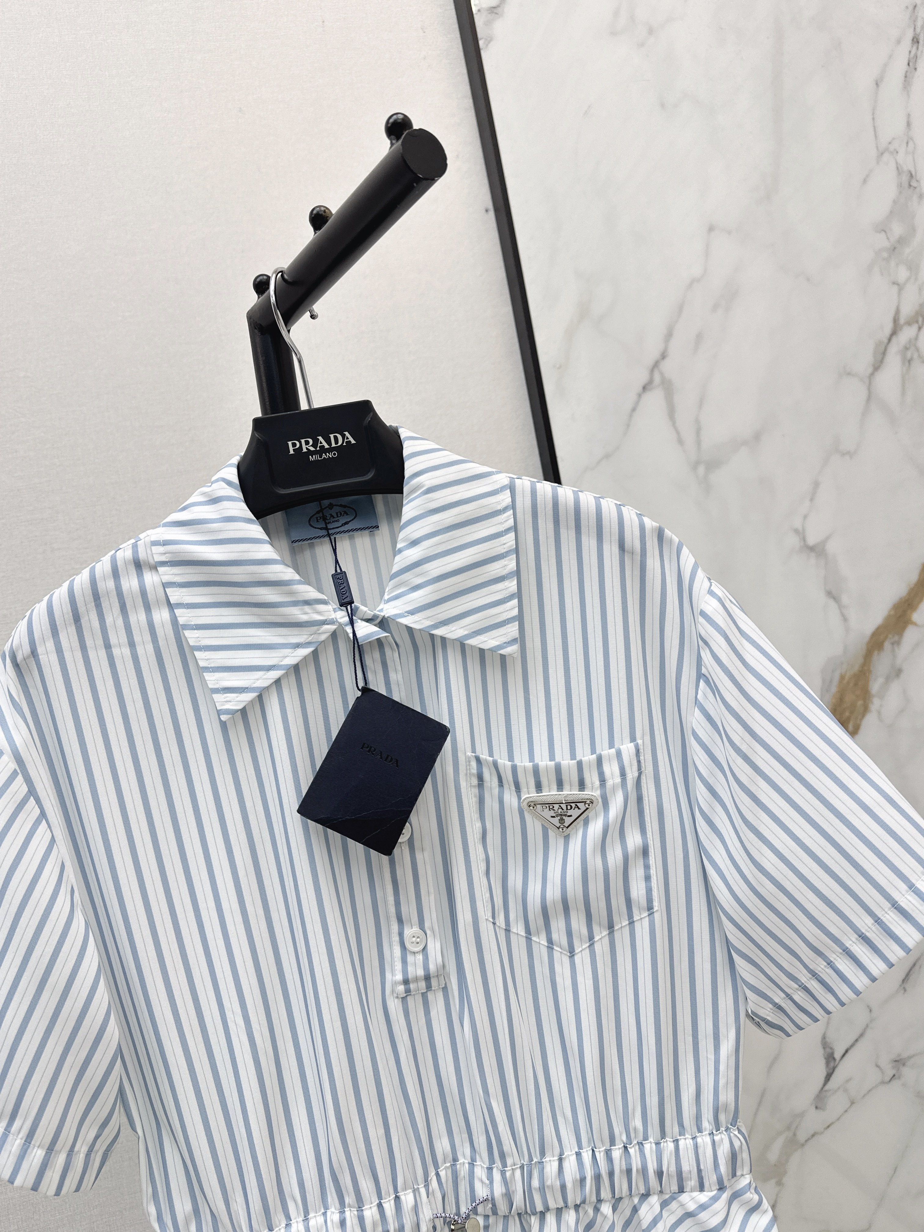 Pra 26ss stripe shirt dress