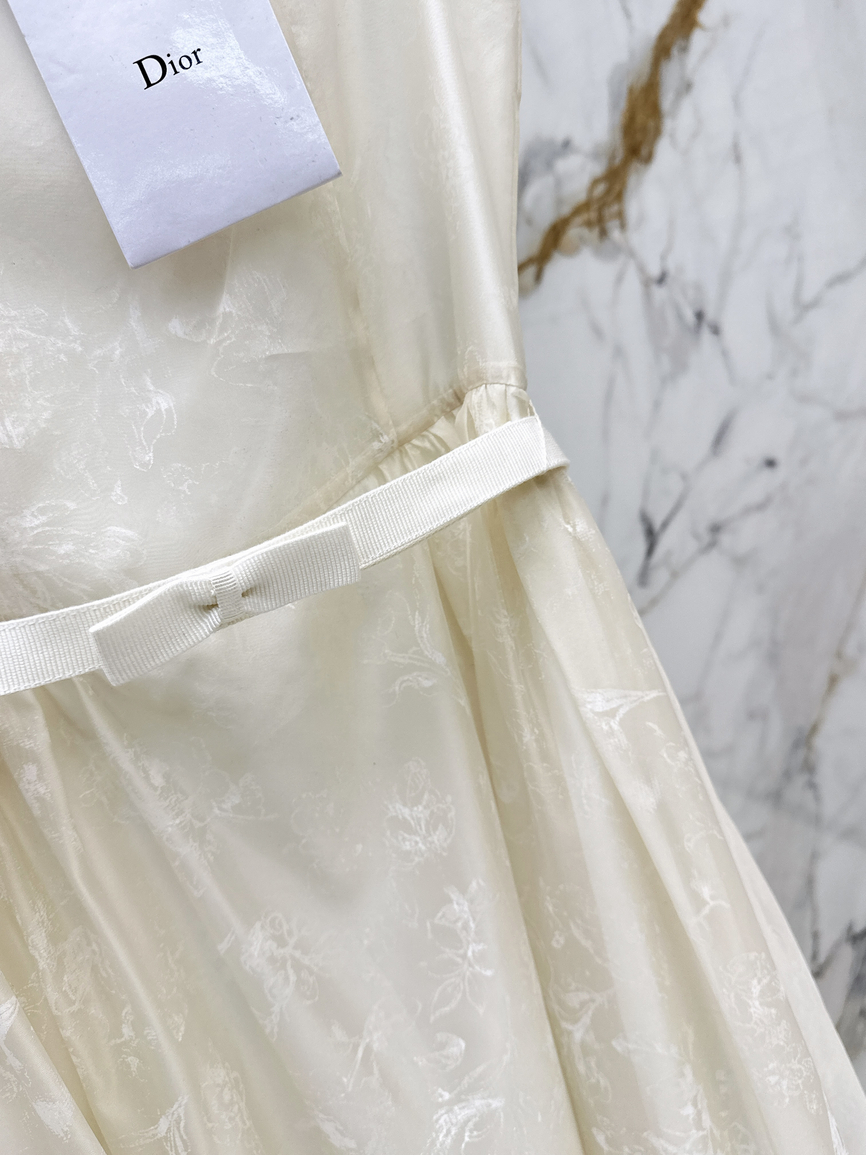 CD 26ss jacquard slip silk dress