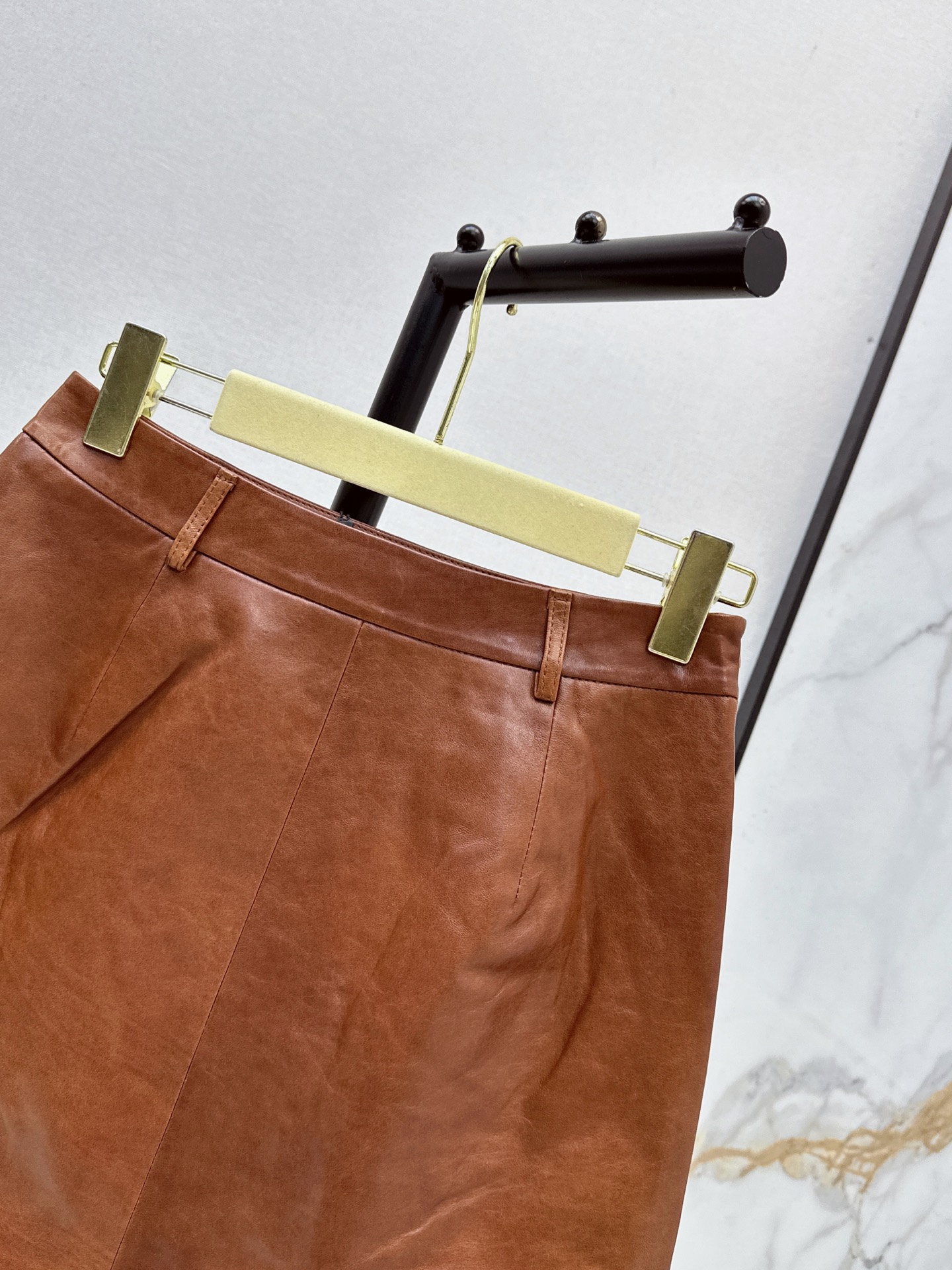 Miu 26ss leather skirt