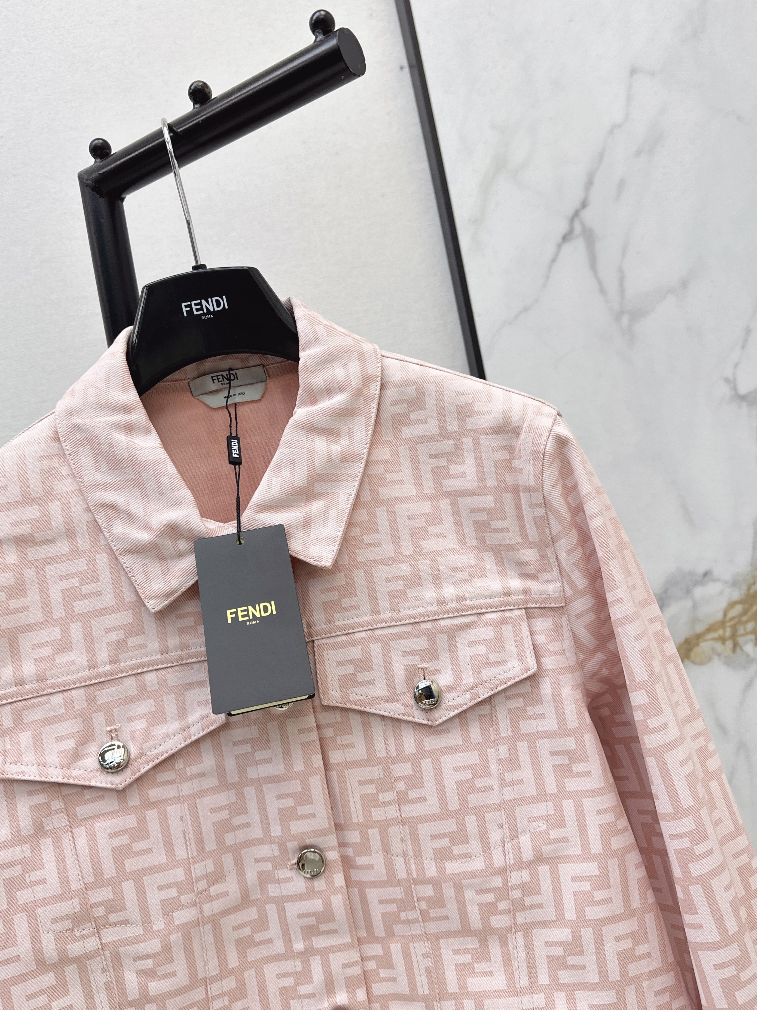 Fend 26ss jacquard denim jacket