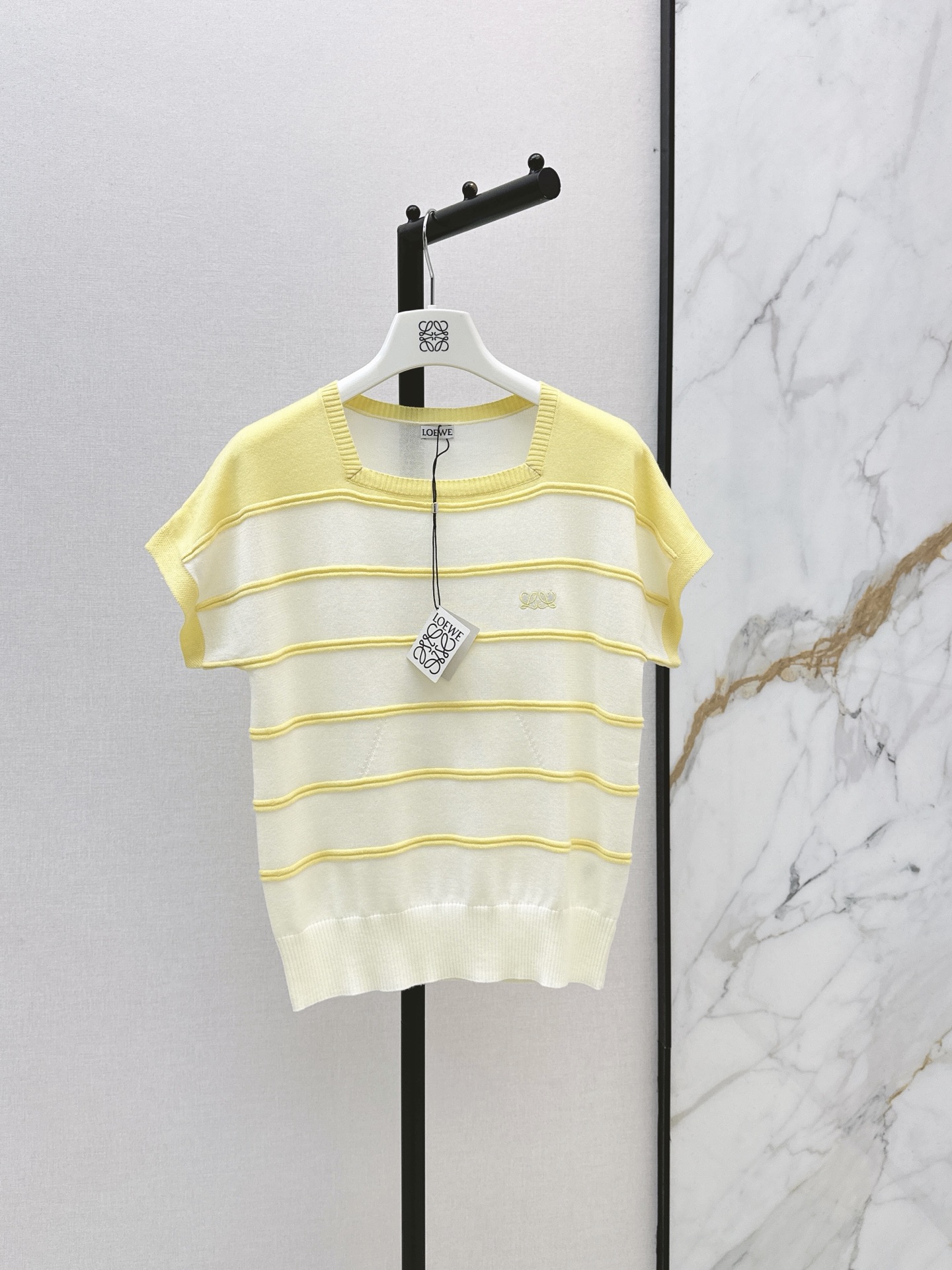 Loe 26ss stripe knit sweater