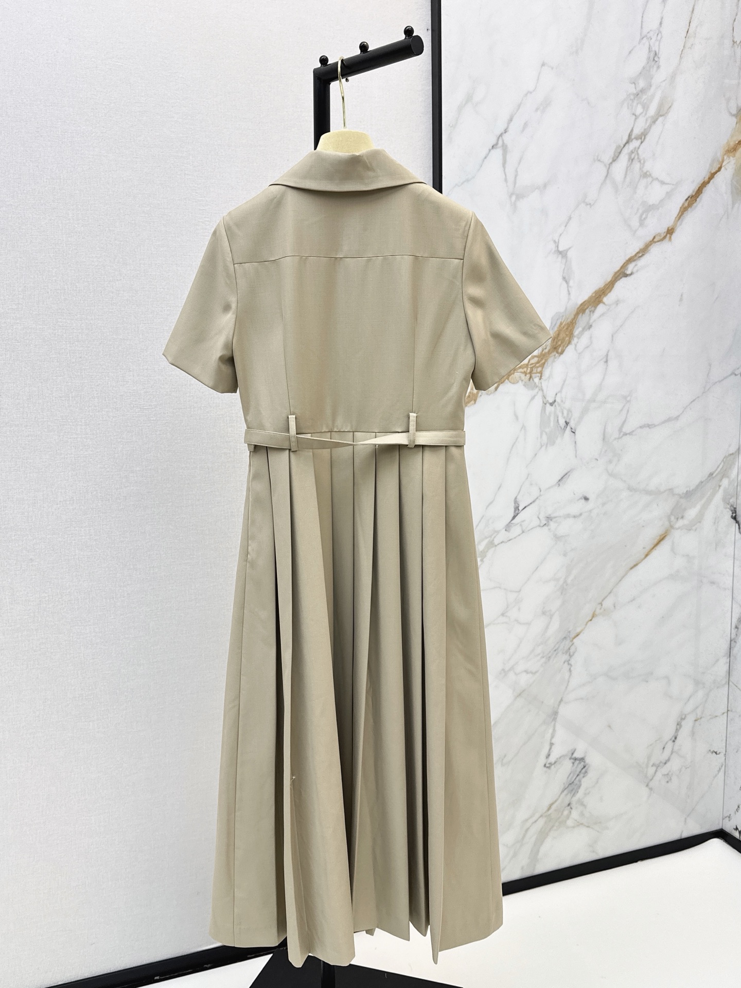 Miu 26ss pleated shirt dress