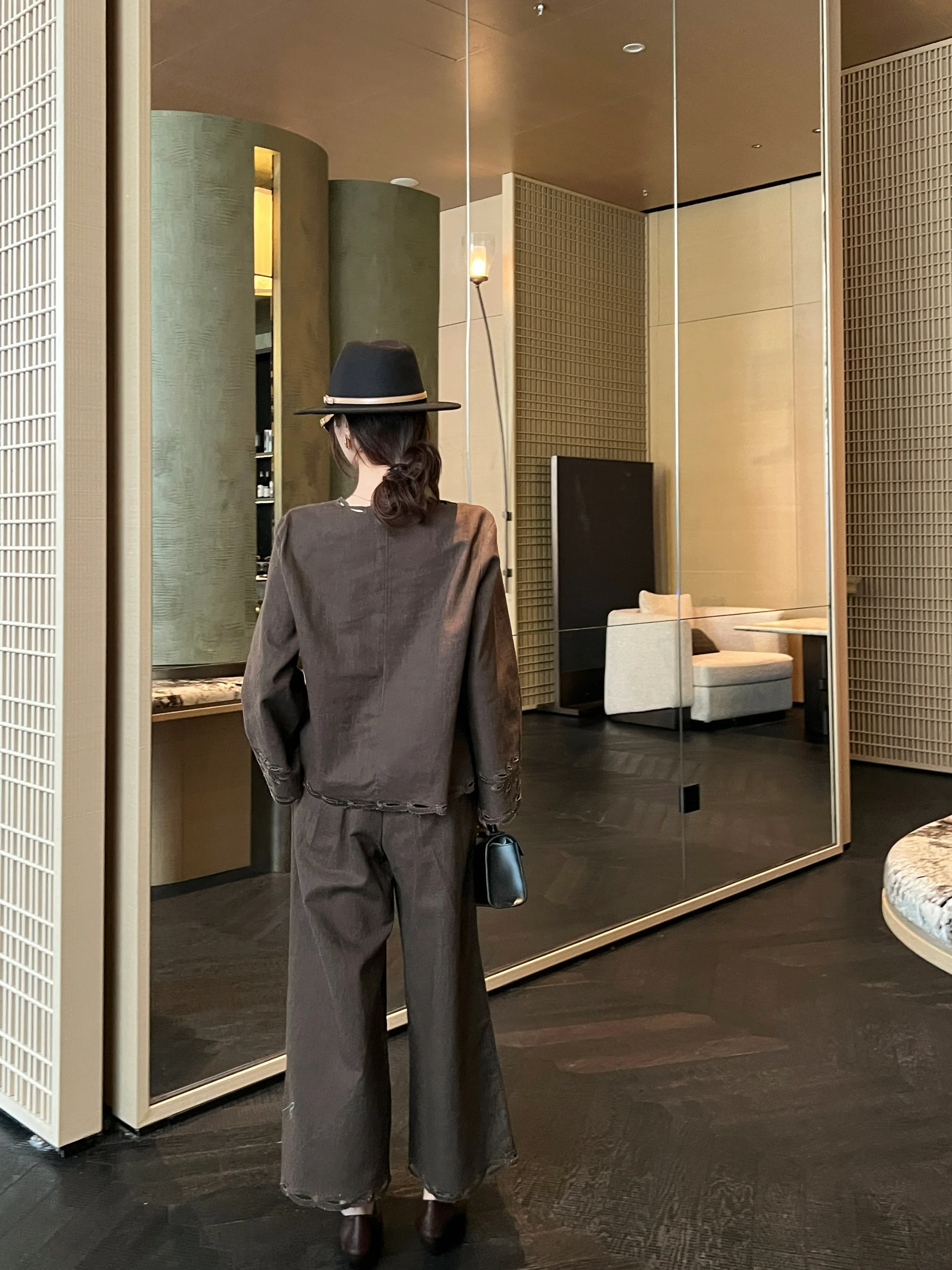 Max 26ss embroidery flounce sleeve  top