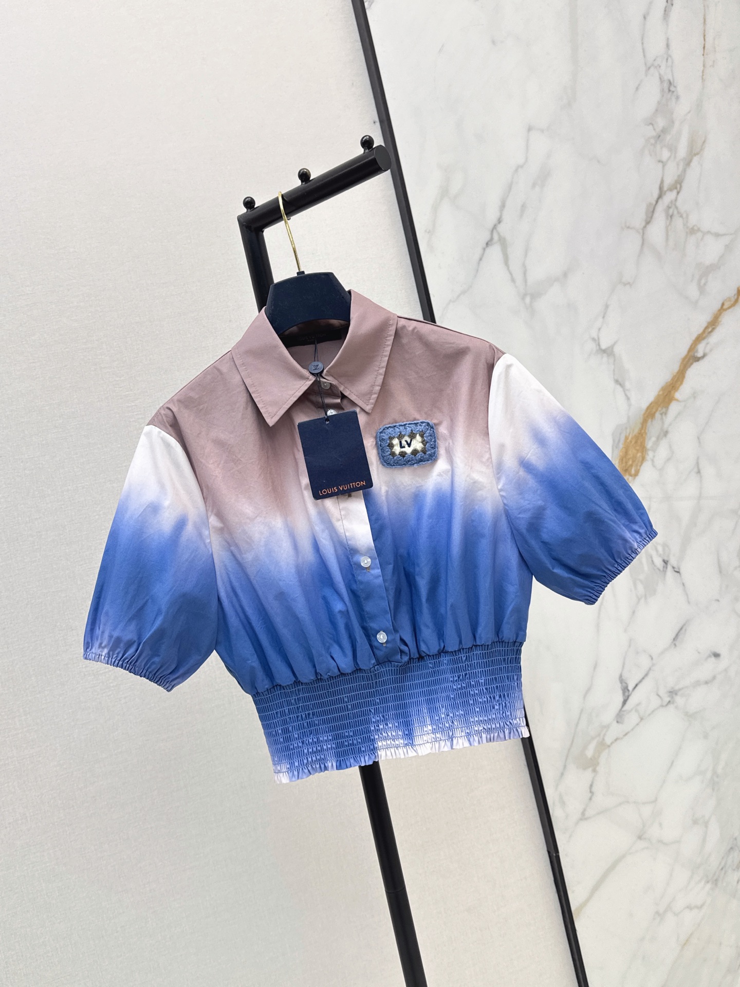 Loui 26ss gradient cropped shirt