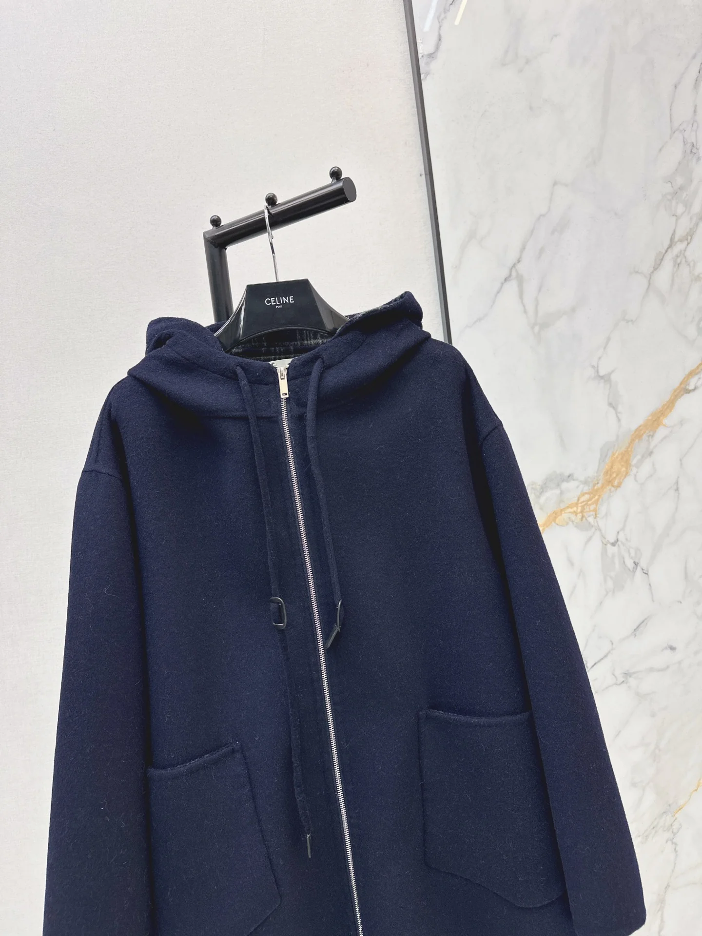 Celi 26ss hooded woolen jacket