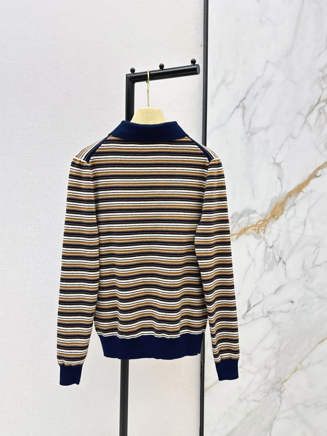 Miu 26ss stripe polo shirts