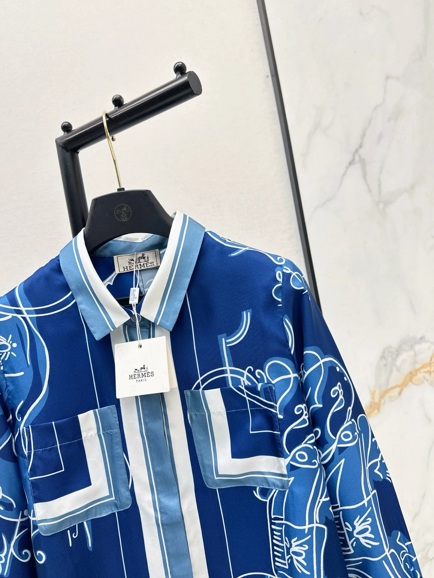 Herm 26ss print silk shirts