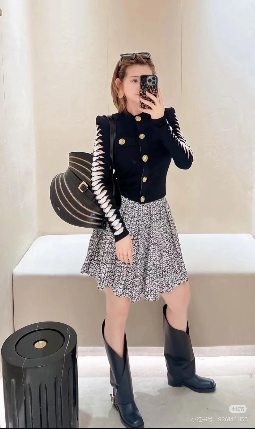 Bal 25fw pleated skirt