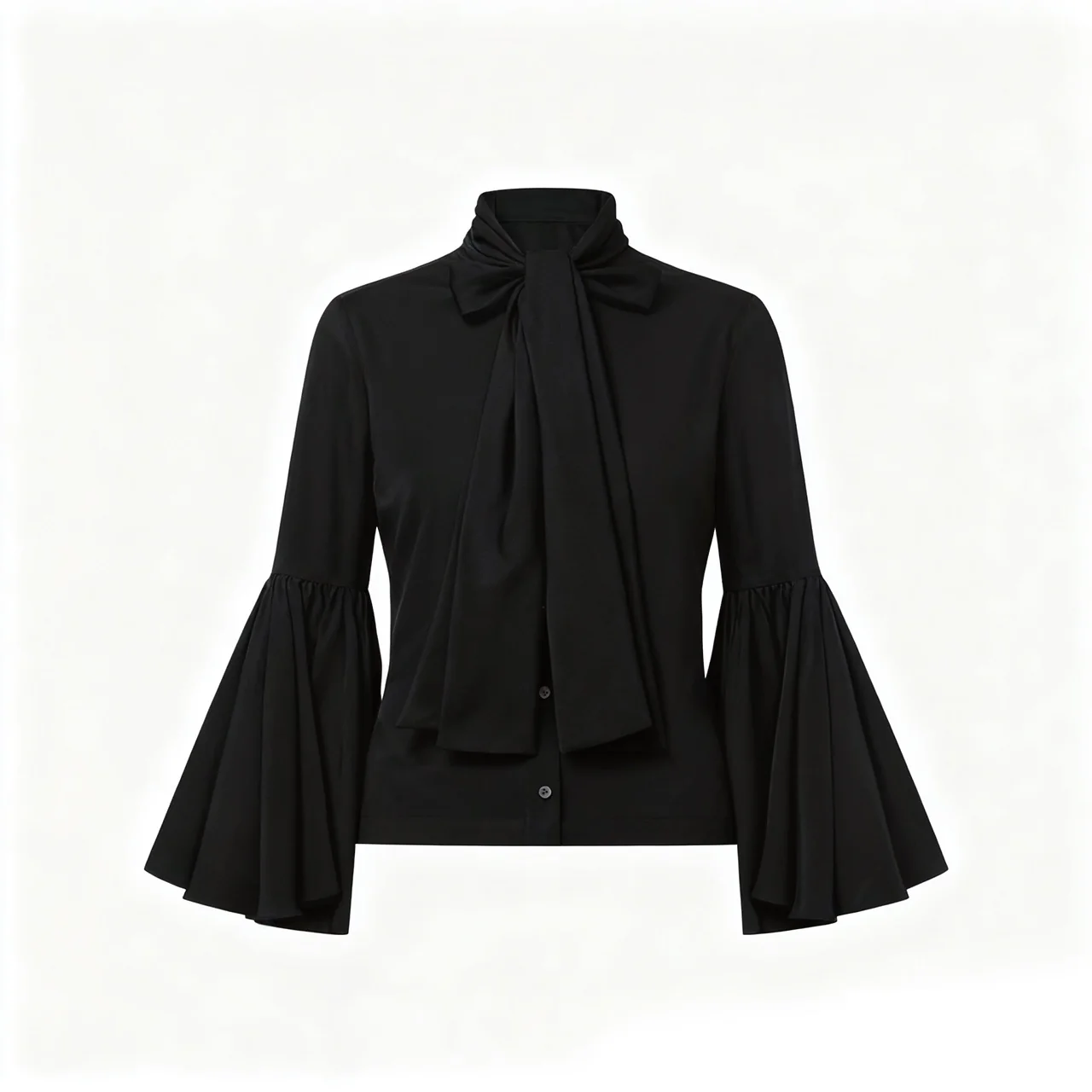 Louis 25fw ribbon flare sleeve shirt