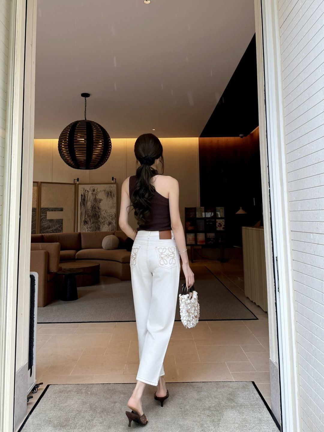 Loe 26ss embroidery jeans
