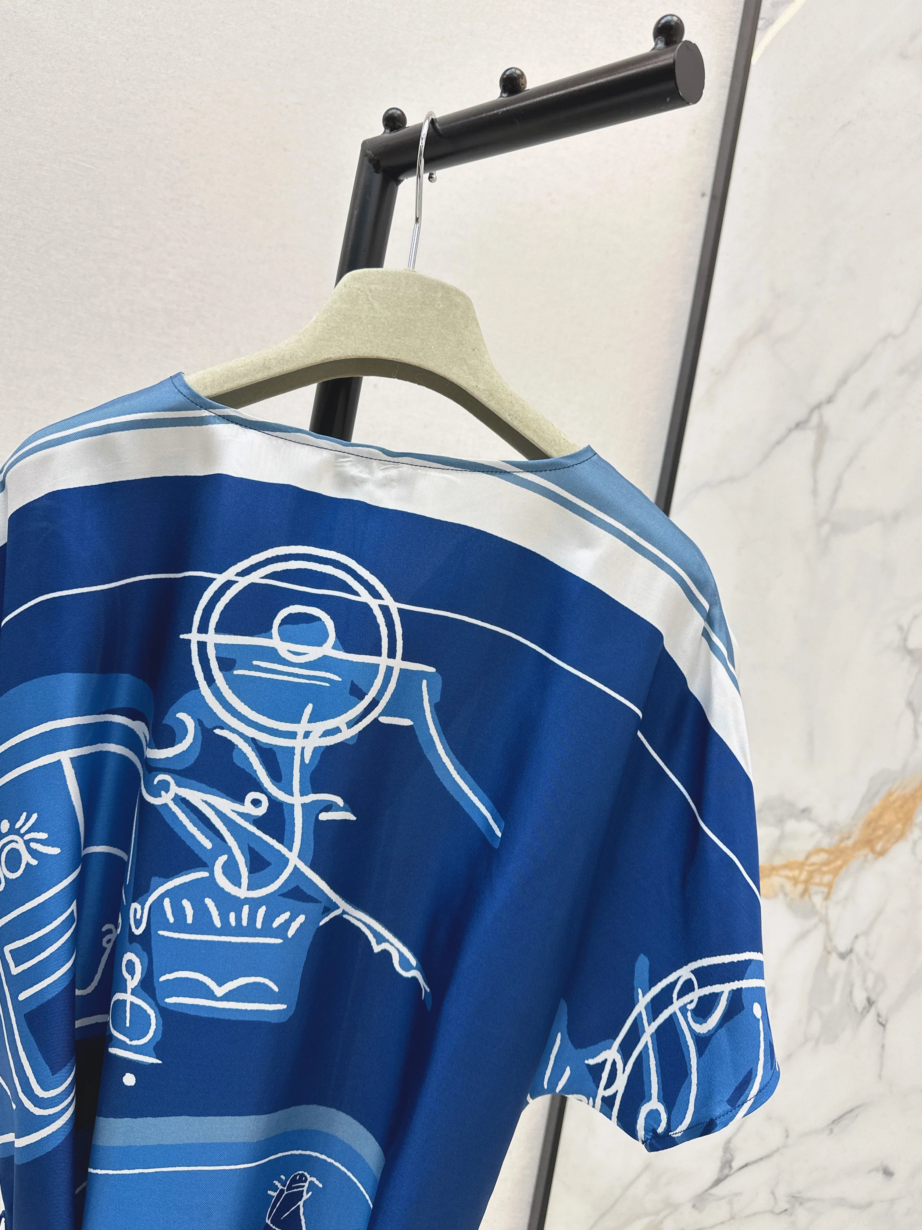 Herm 26ss print silk dress