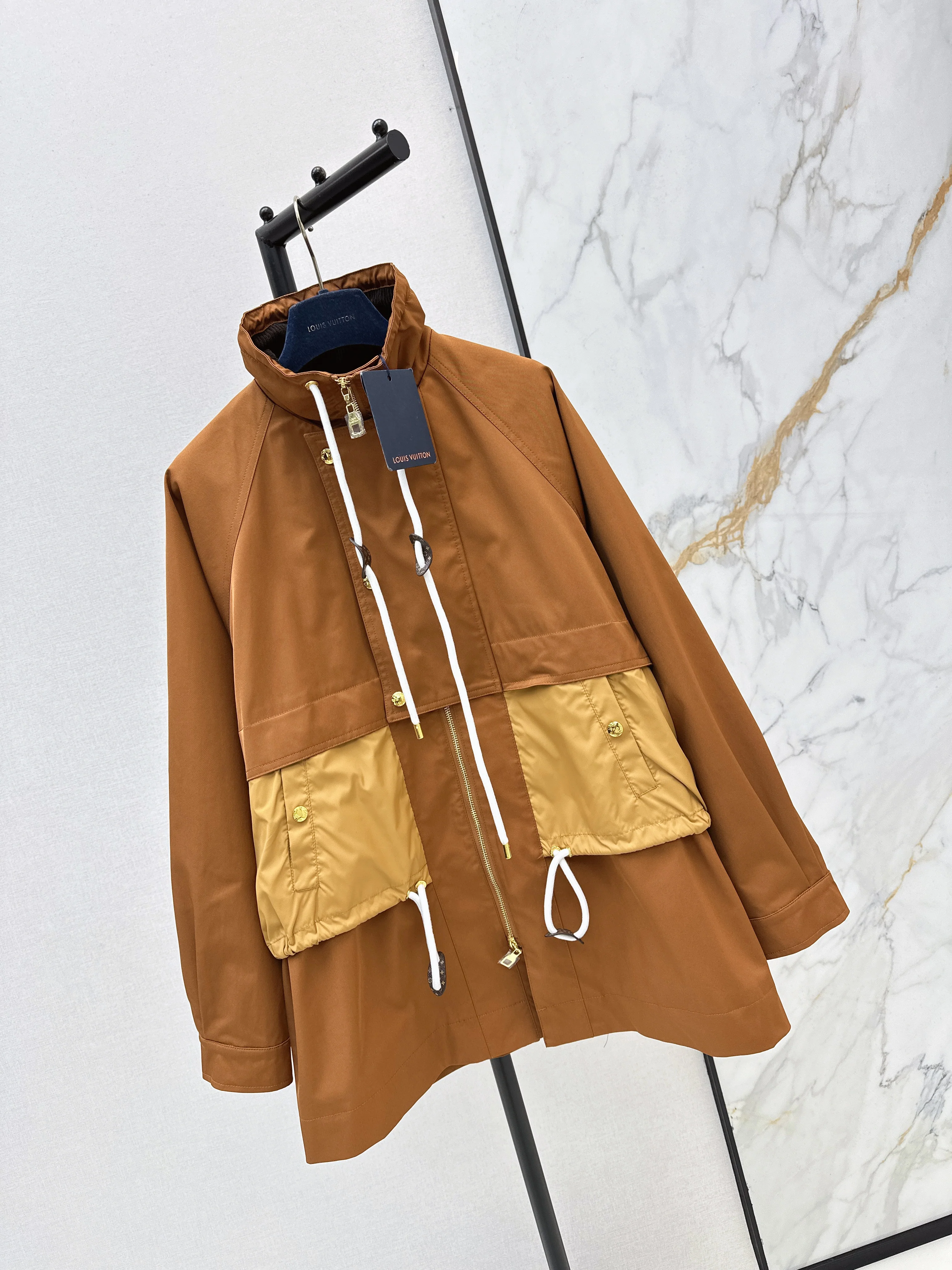 Louis 26ss drawstring trench coats