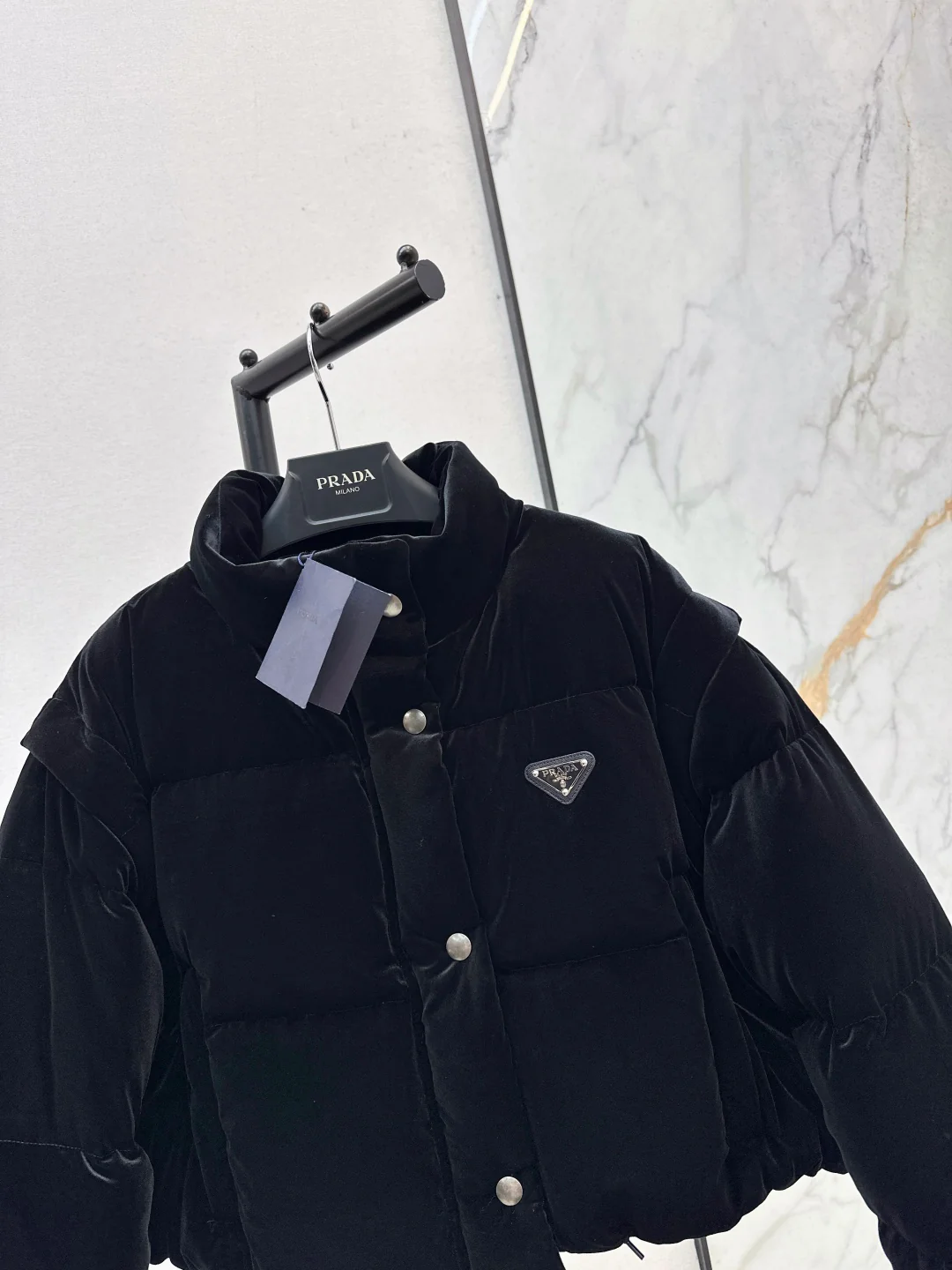 Pra 25fw velvet detachable down jacket