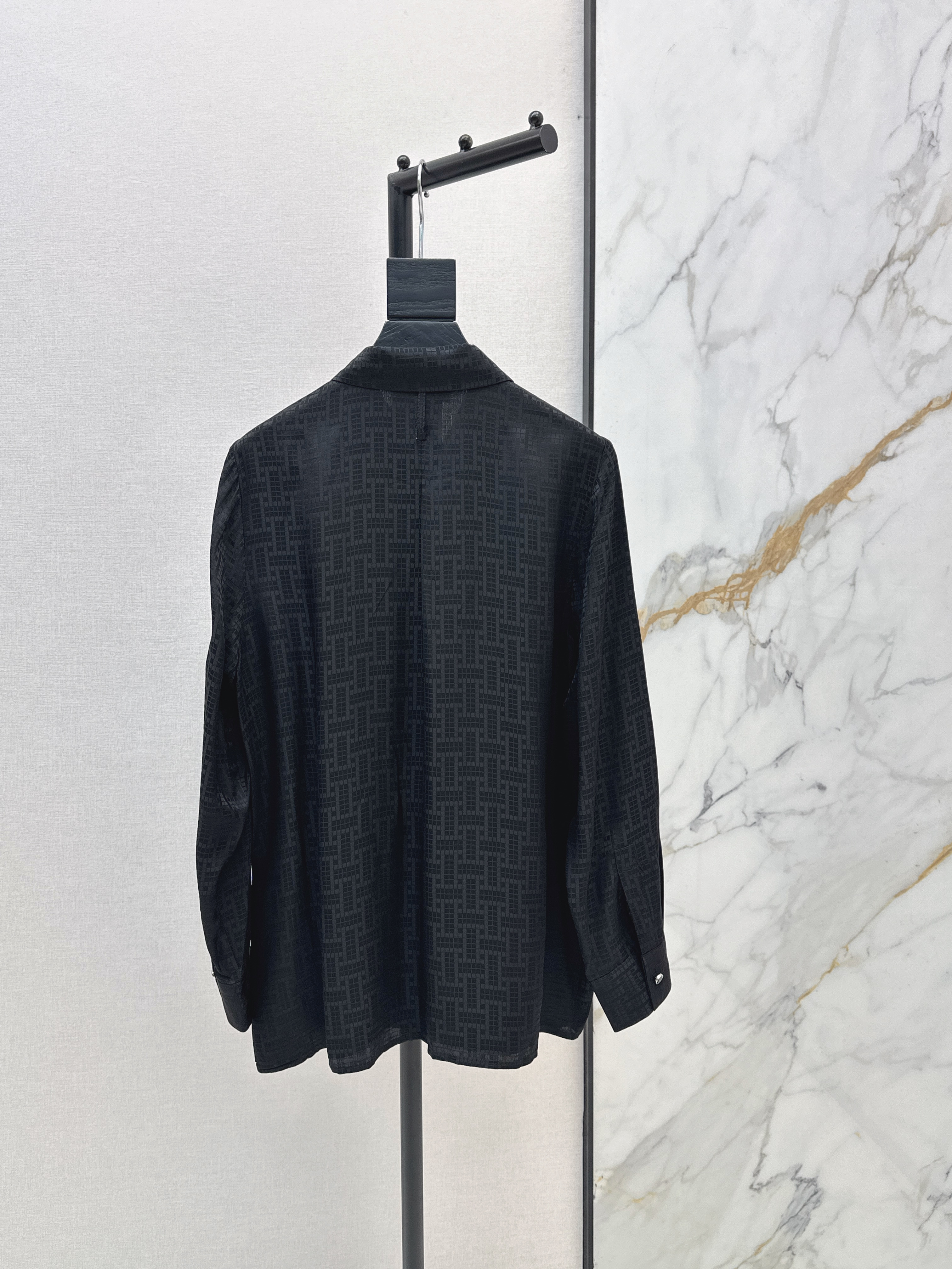 Her 26ss jacquard silk shirt