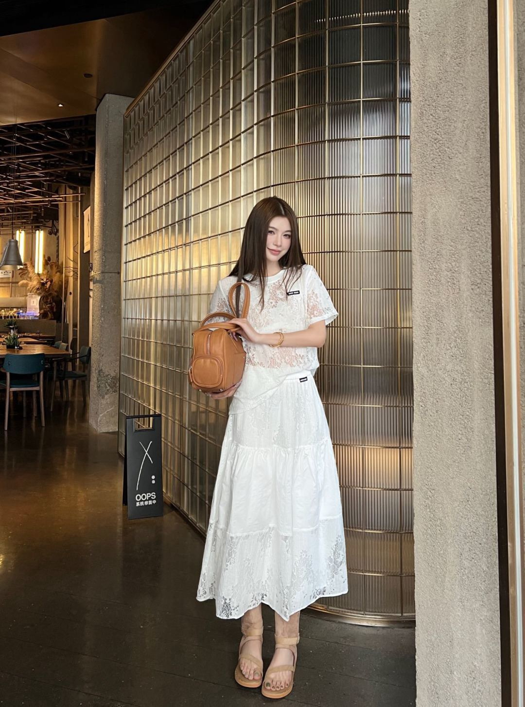 Miu 26ss lace jacquard skirt