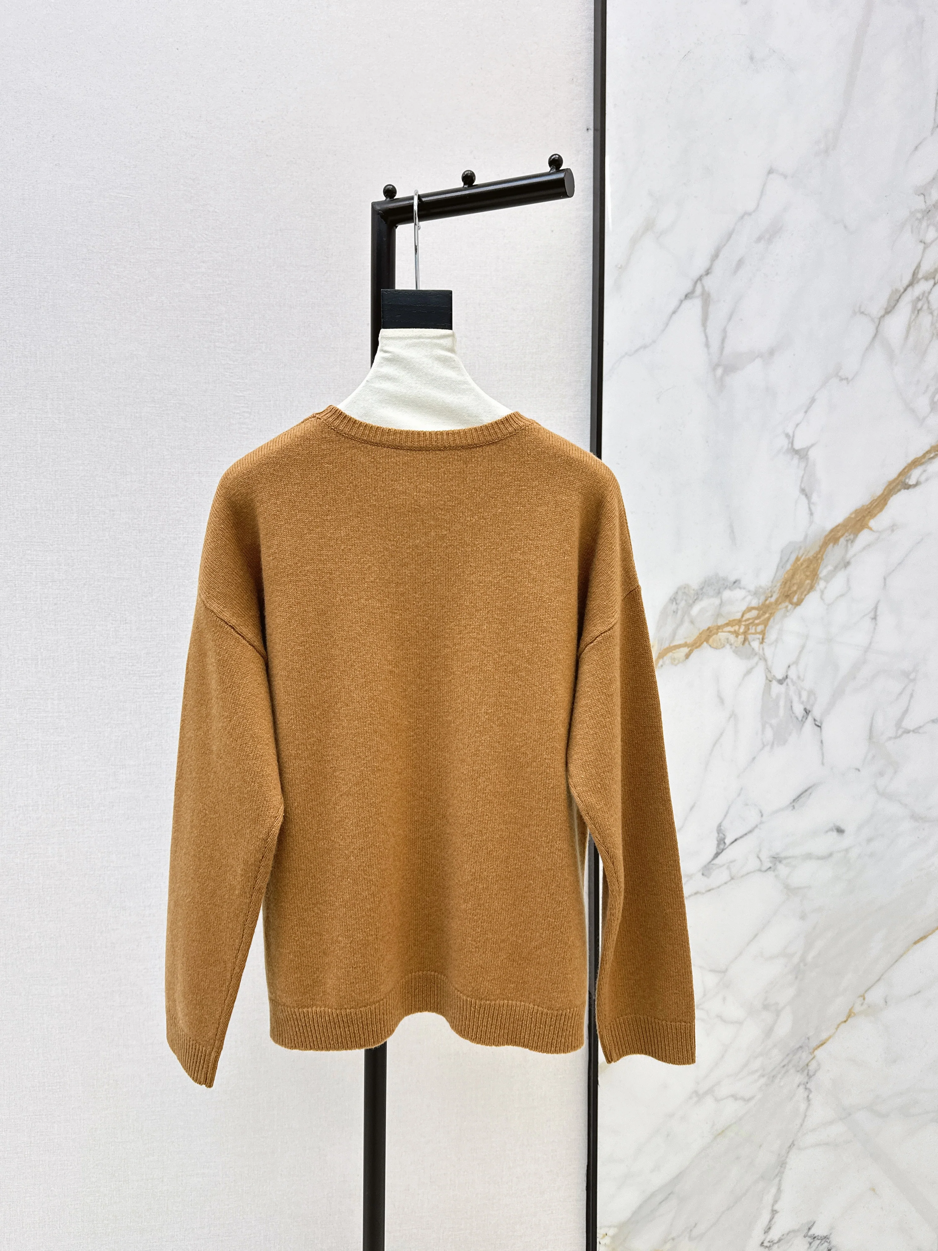 Max 26ss embroidery rhinestone sweater