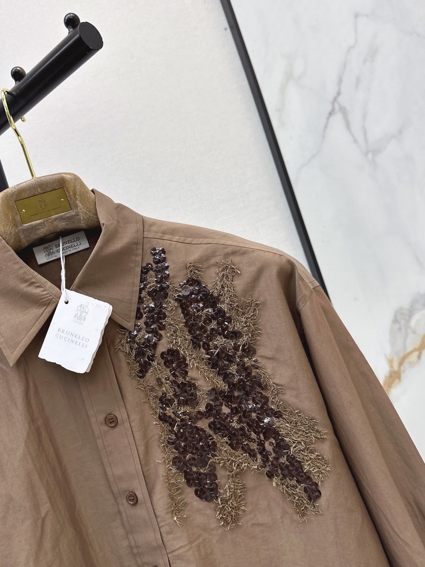 Brun 26ss sequine shirt