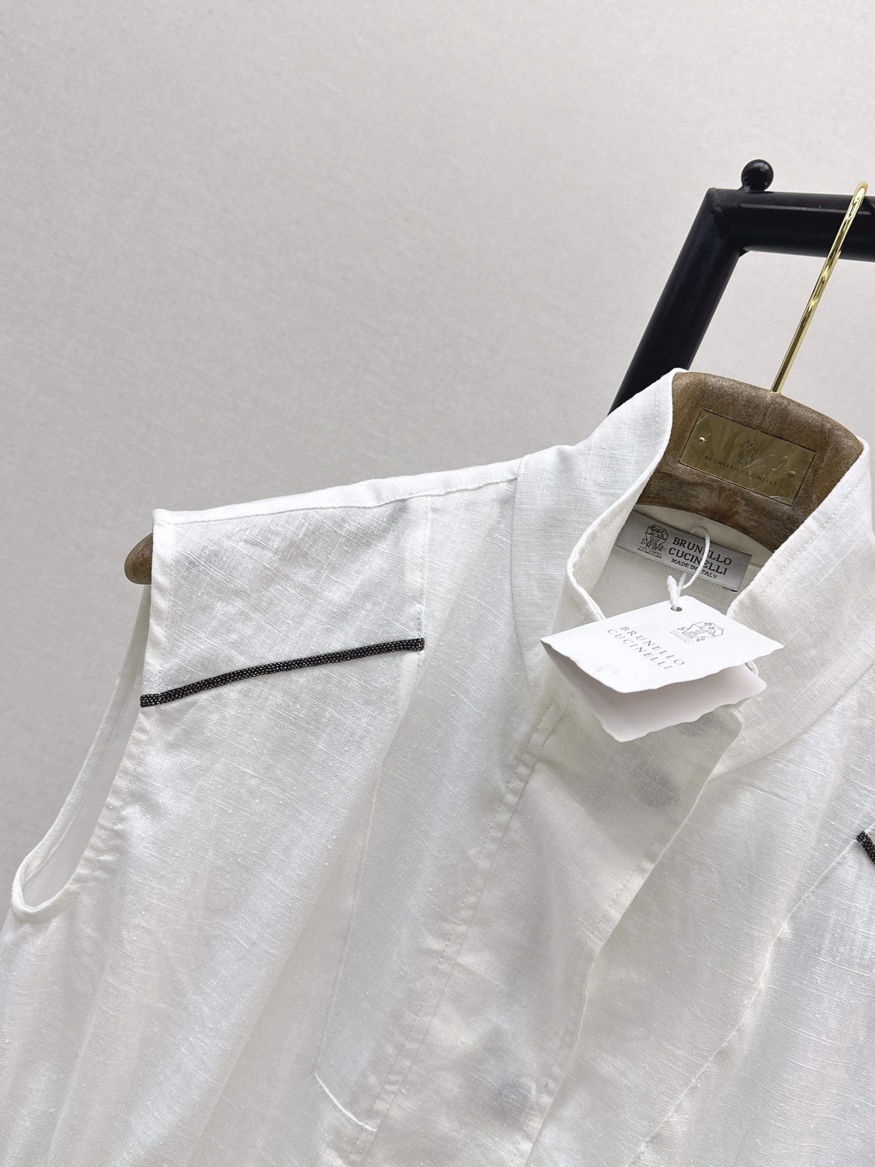 Brun 26ss drawstring waistcoat