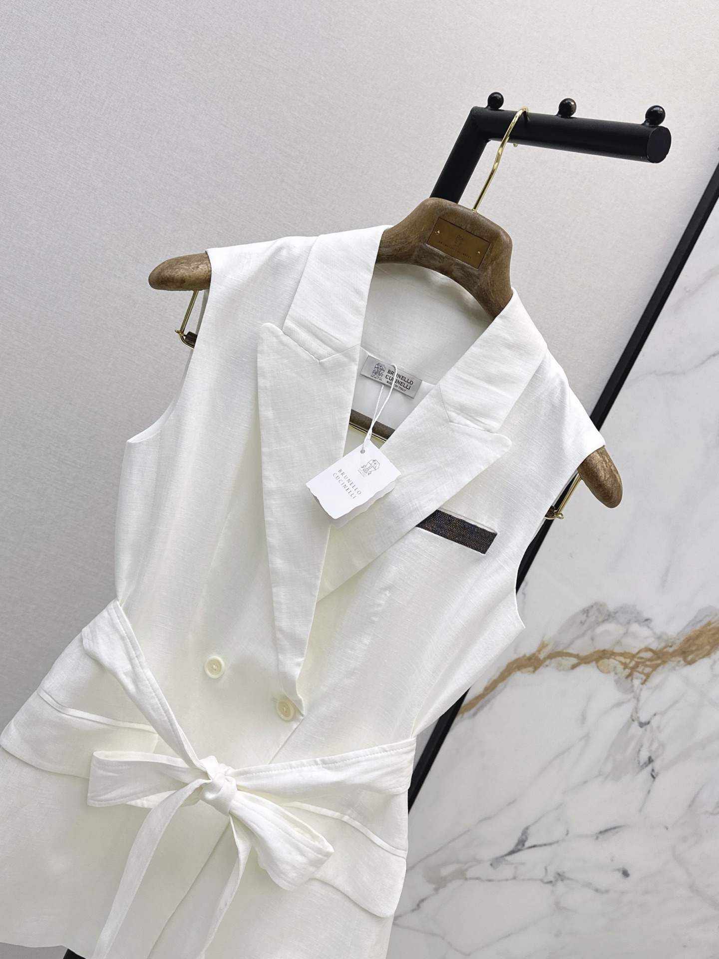 Brun 26ss belted vest jacket