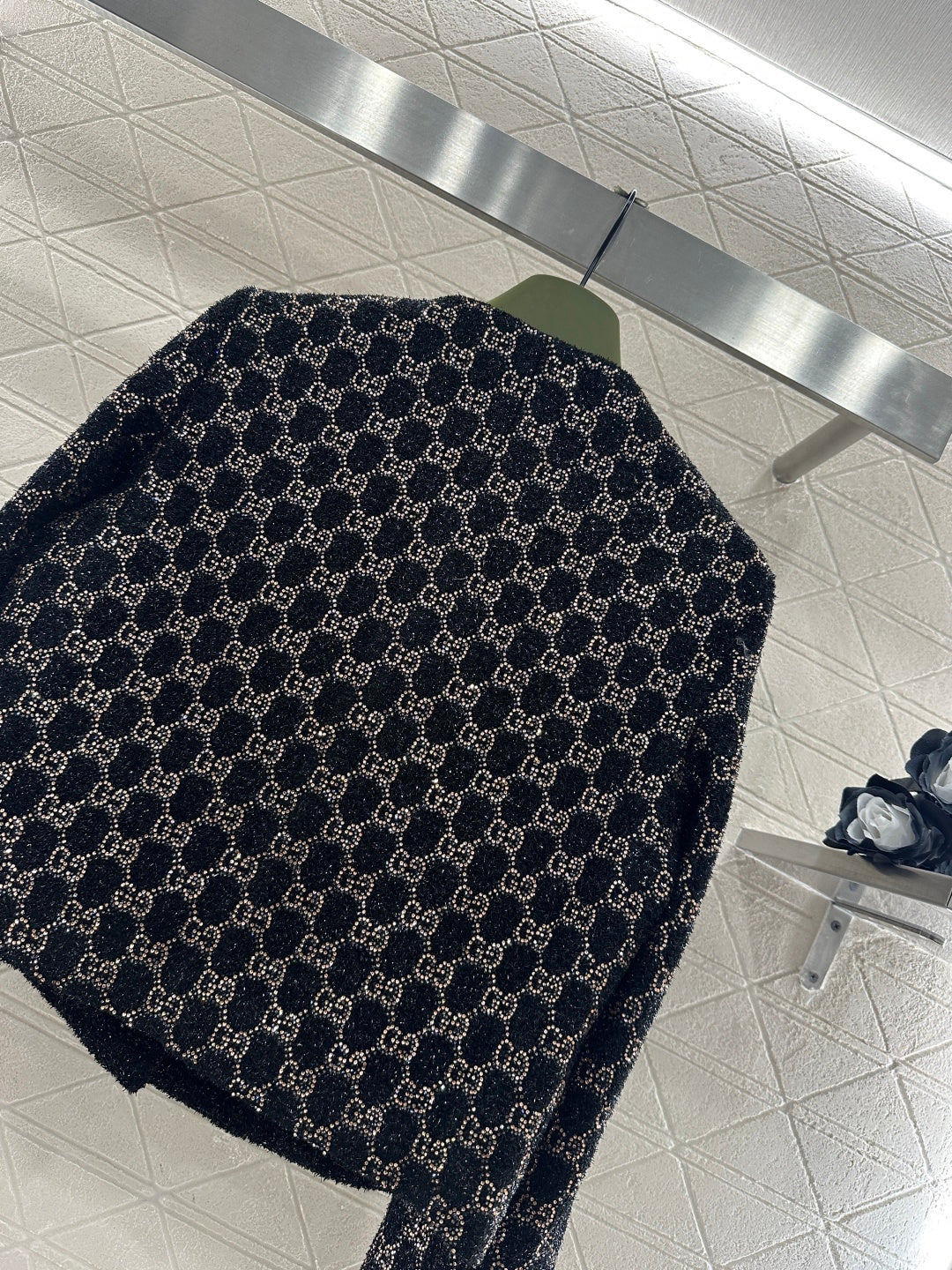 Gucc 26ss rhinestones blazer