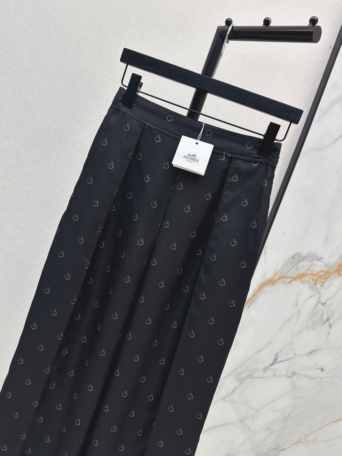 Her 26ss print silk wide-leg pants