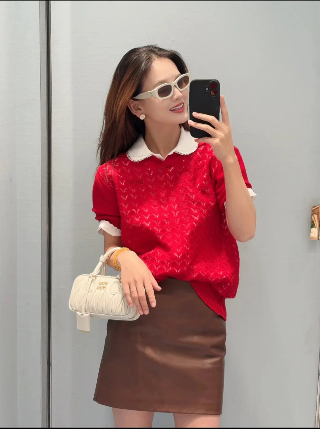 Miu 26ss knit polo shirts