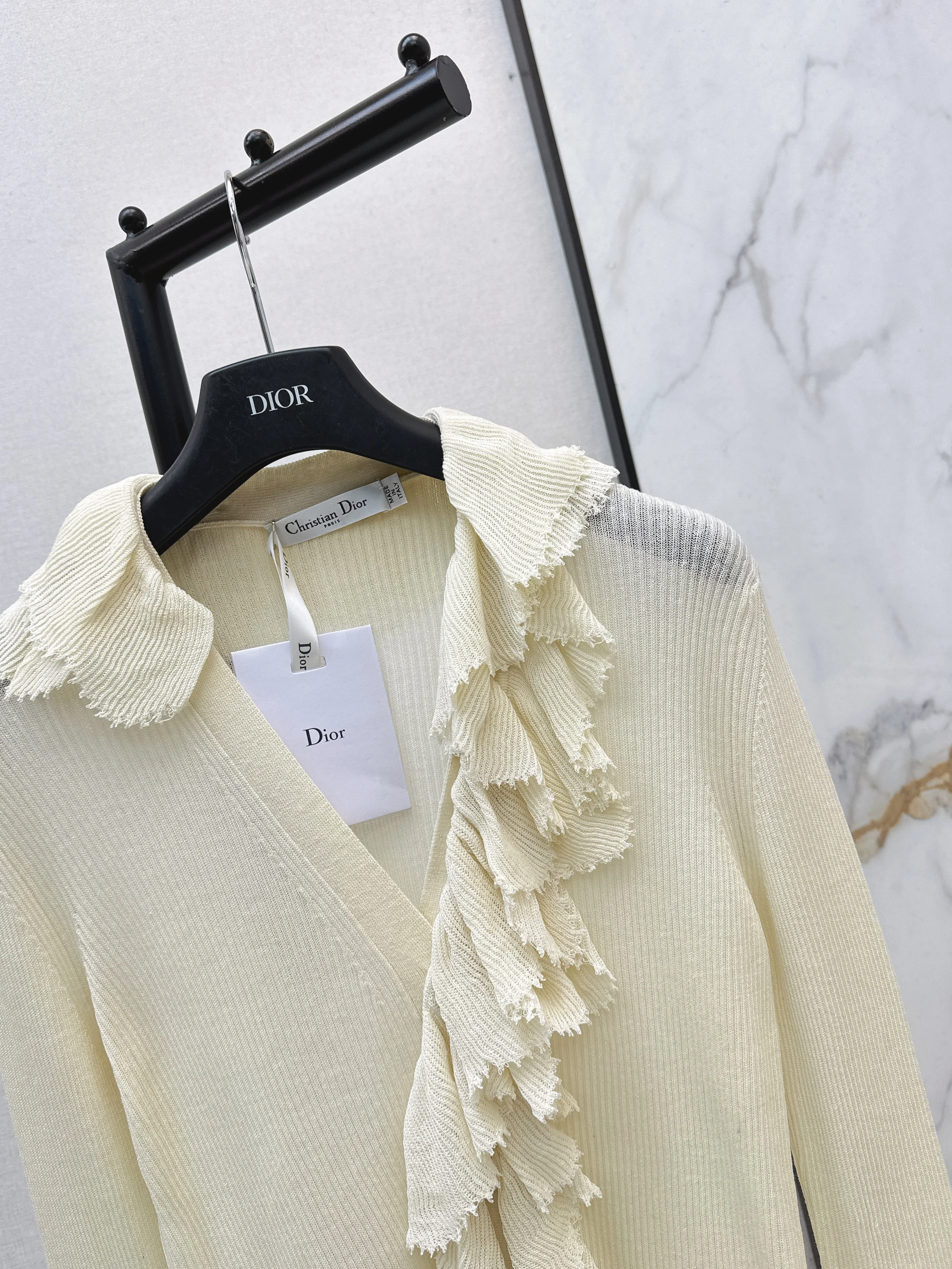 CD 26ss detachable lace collar cardigan