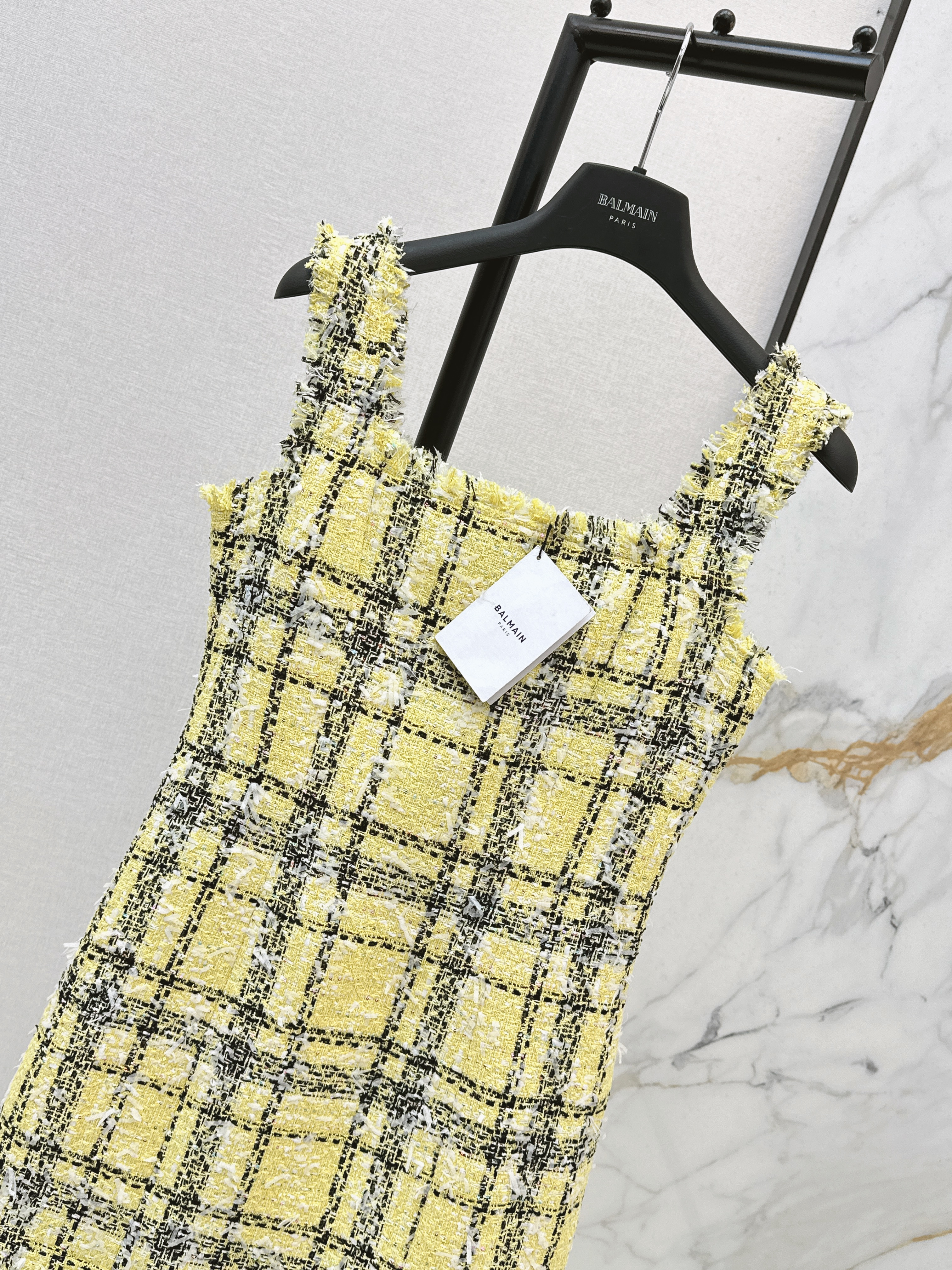 Bal 26ss check slip dress