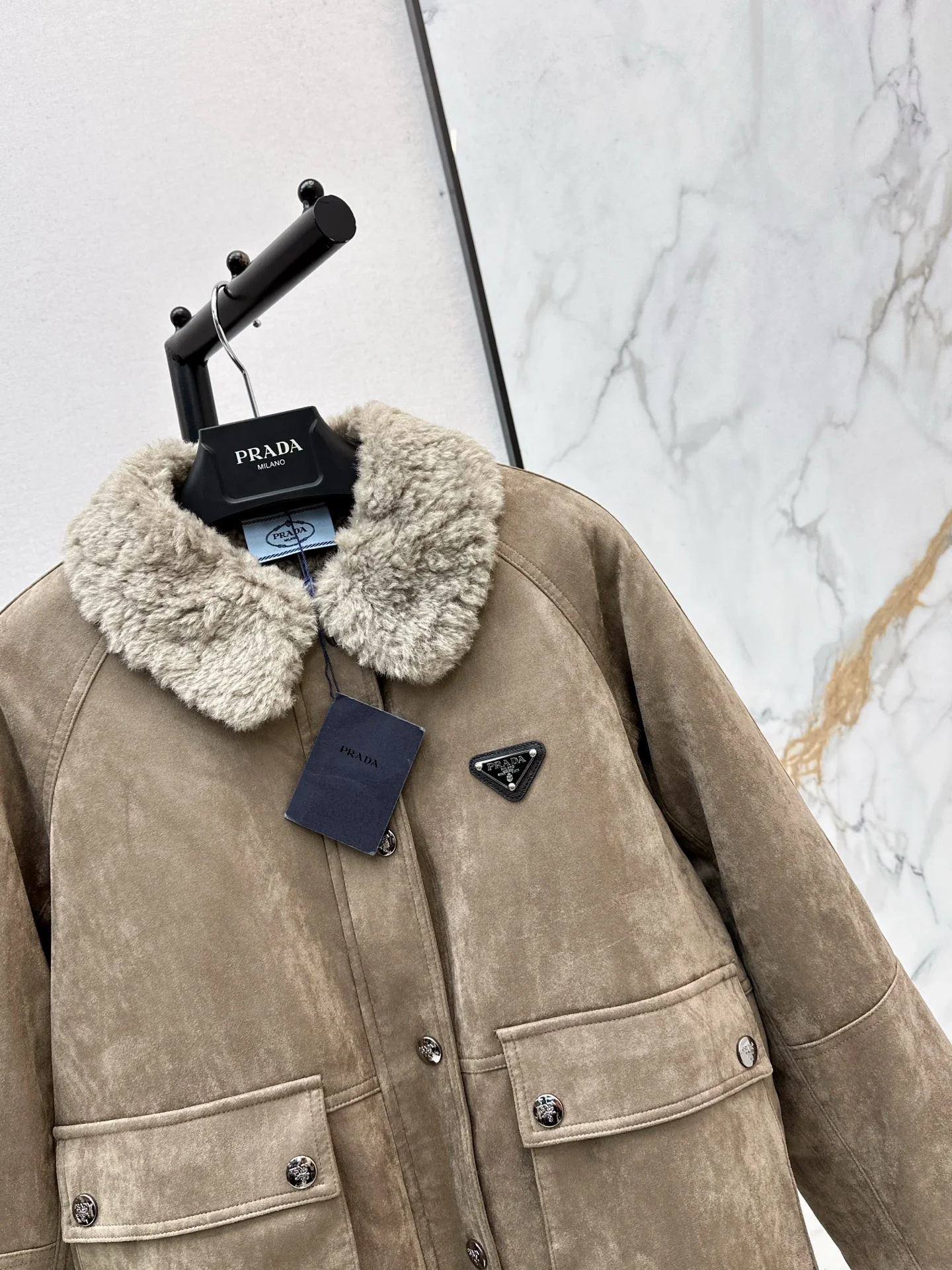 Prad 25fw suede jacket