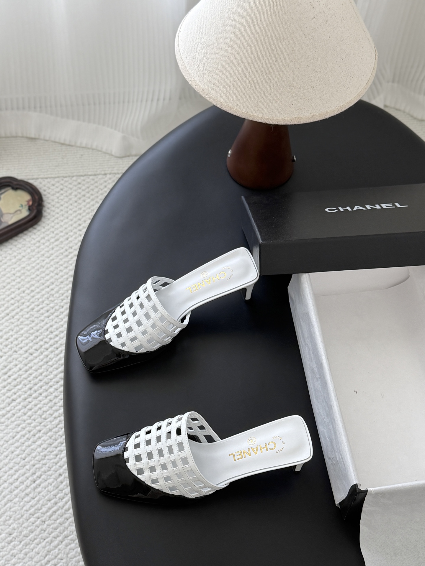 Chan 26ss woven mules heel