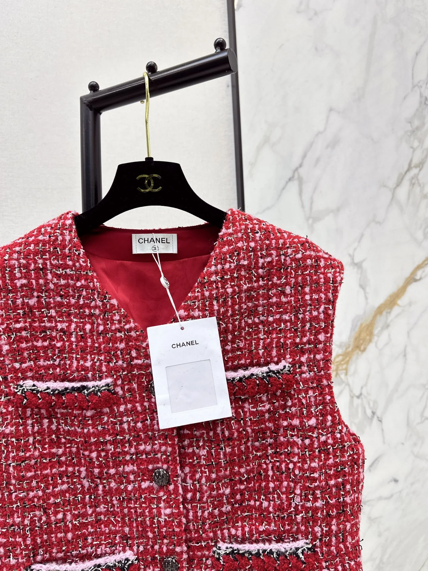 Chan 25fw tweed vest