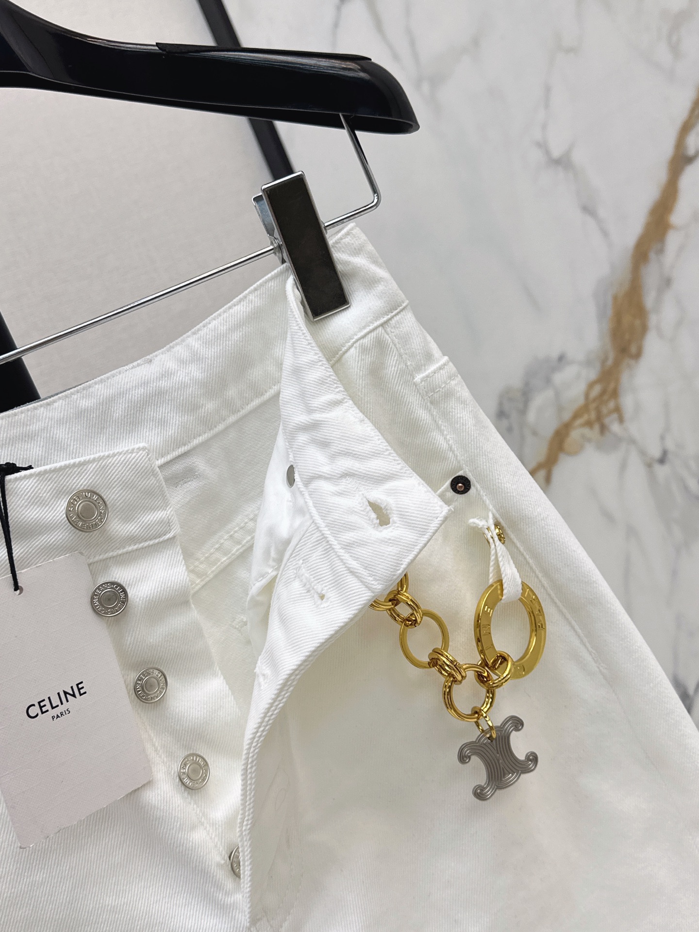 Celi 26ss metal pendant jeans