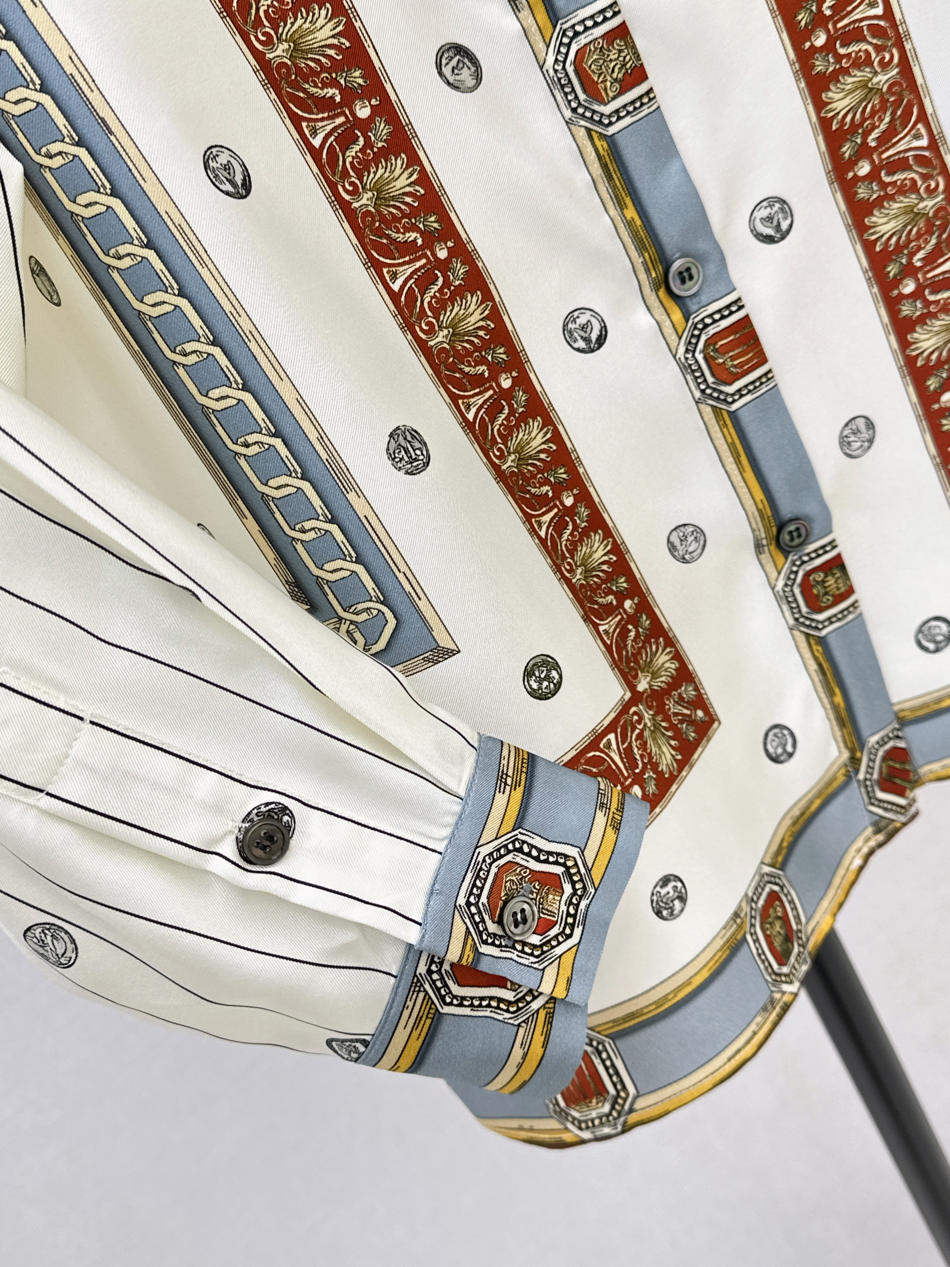 Ver 26ss print silk shirt