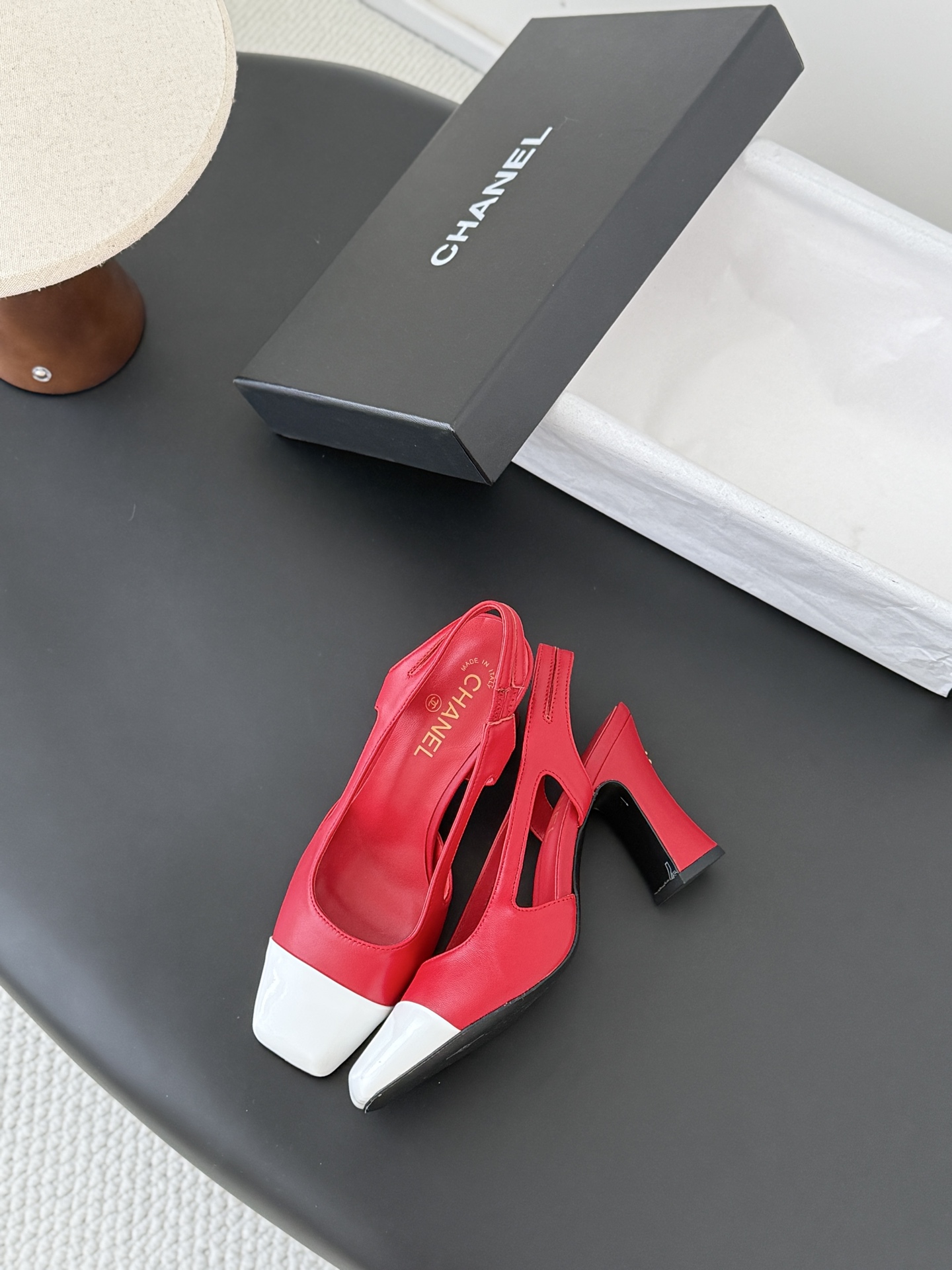 Chan 26K slingback heel mary janes