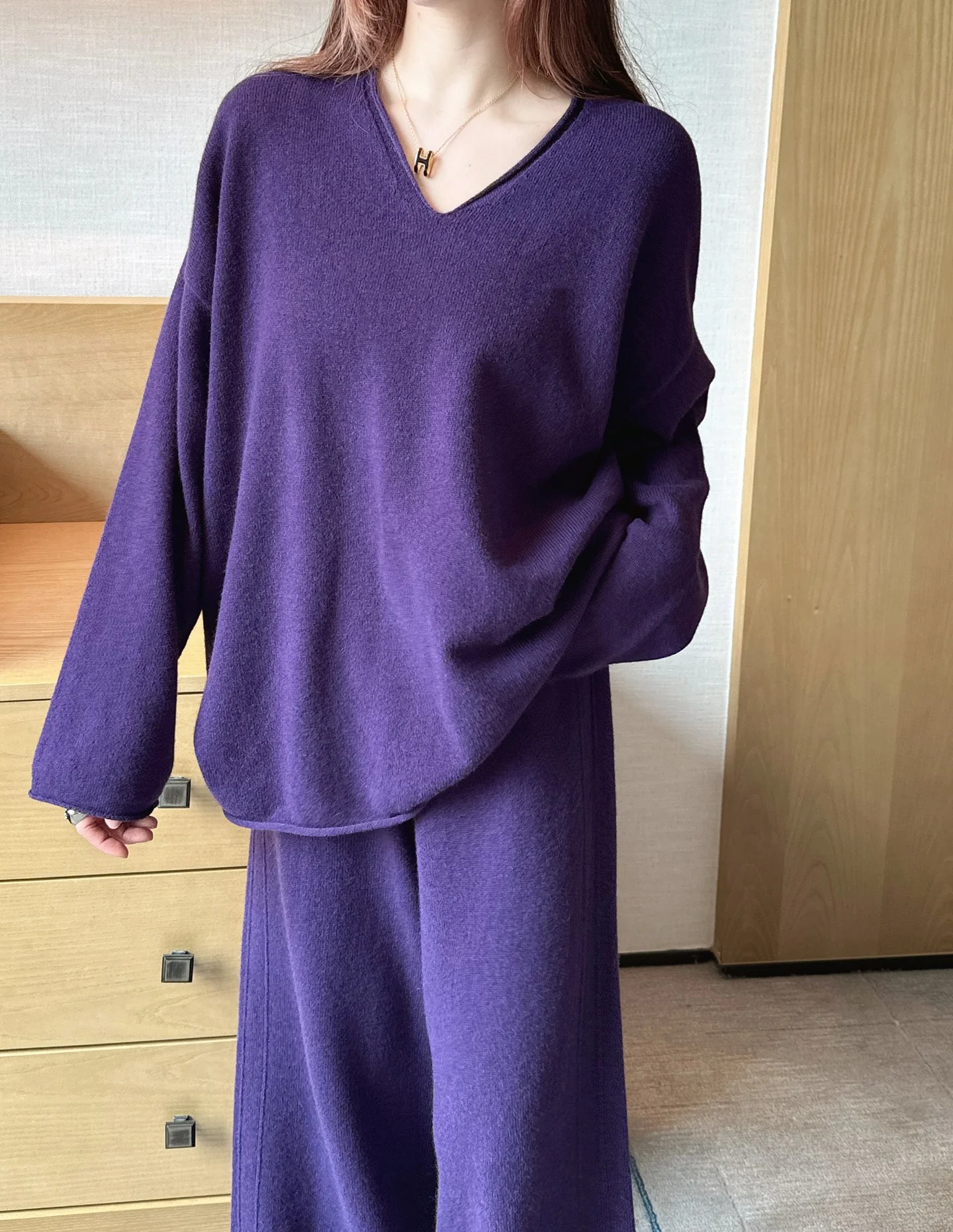 Row 25fw knit sweater pants set