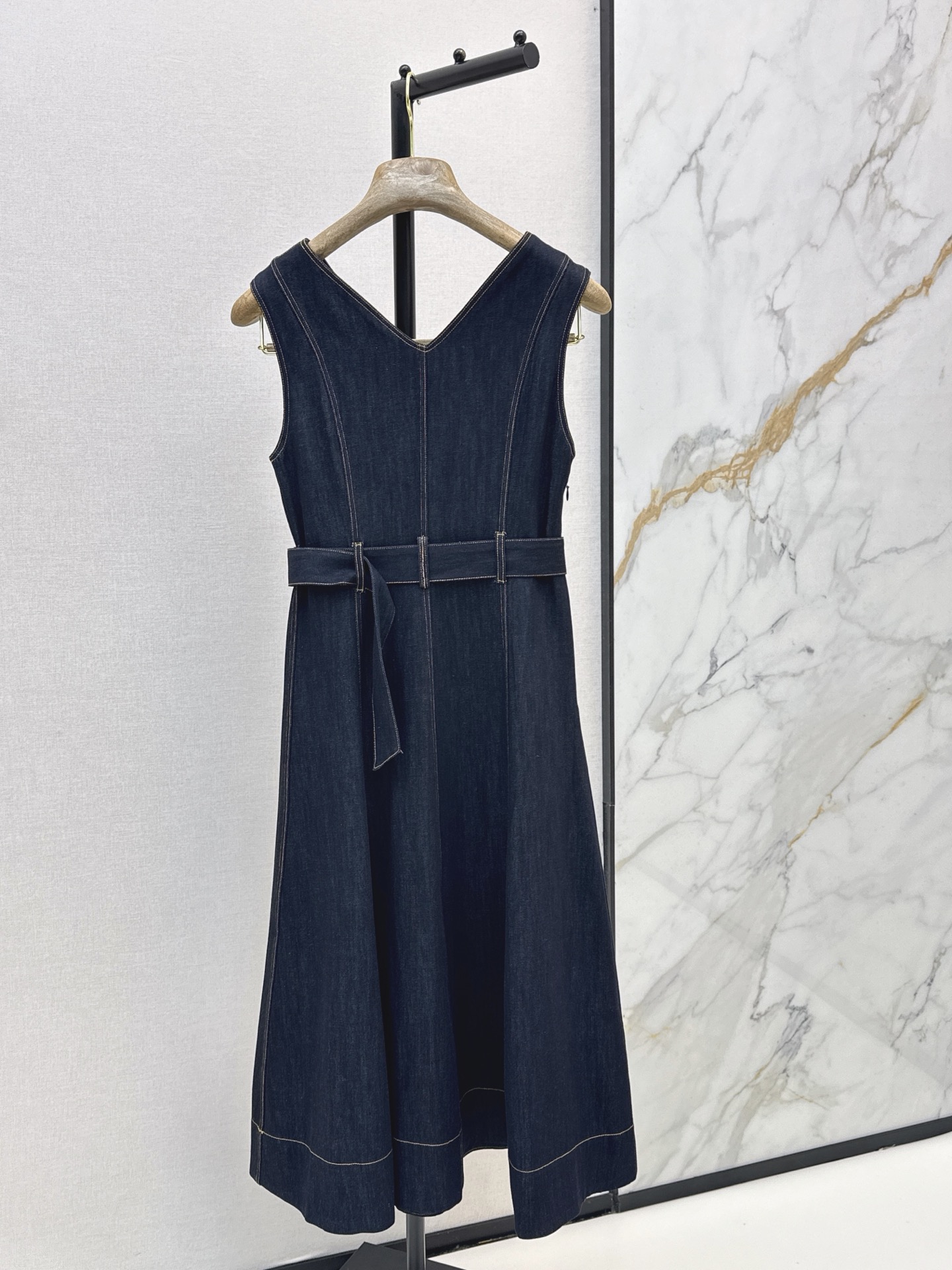 Brun 26ss sleeveless denim dress
