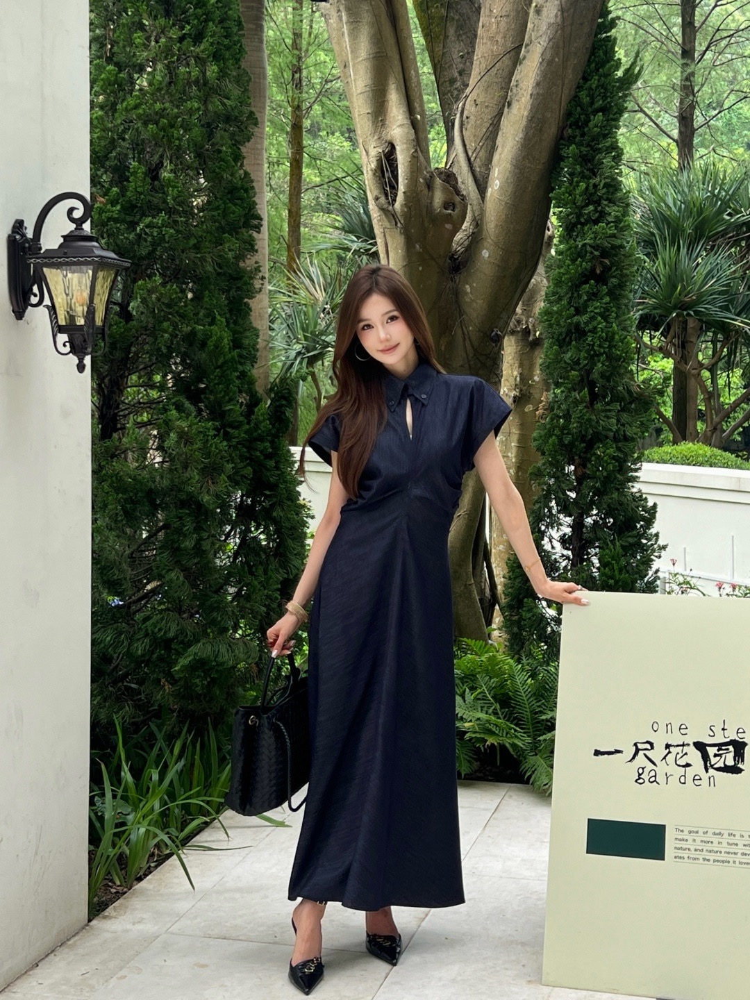Brun 26ss denim folds dress