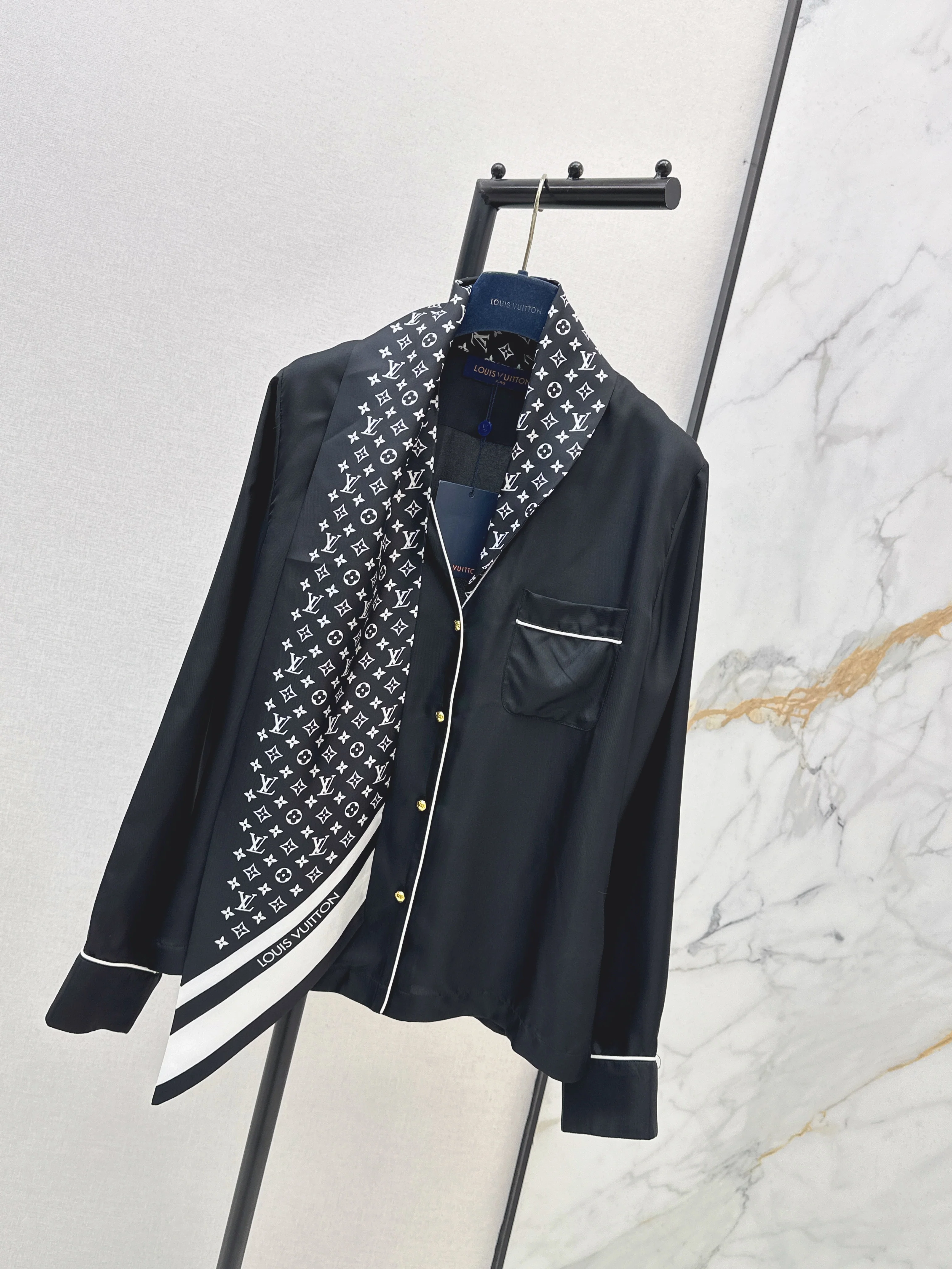 Louis 26ss print silk shirts