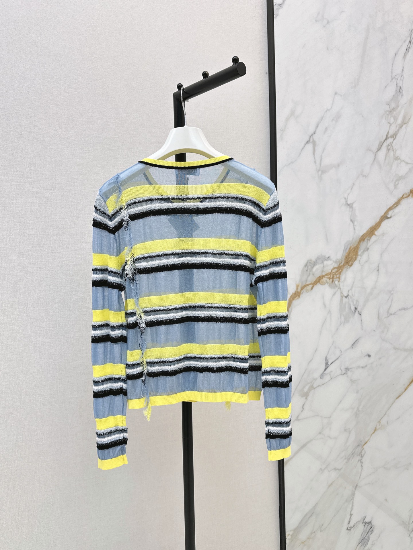 Loe 26ss stripe knit cardigan