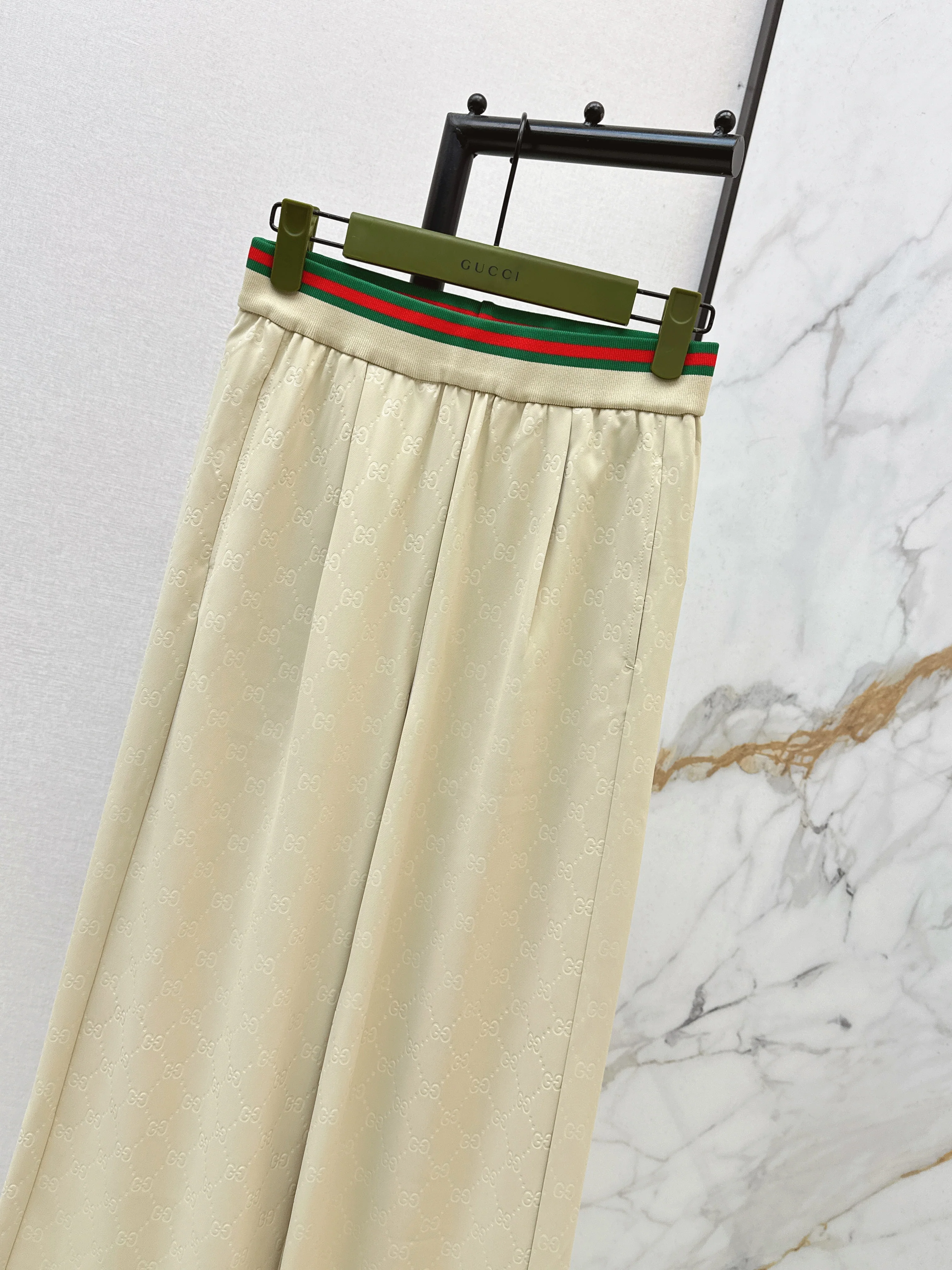 Gucc 26ss print wide-leg pants