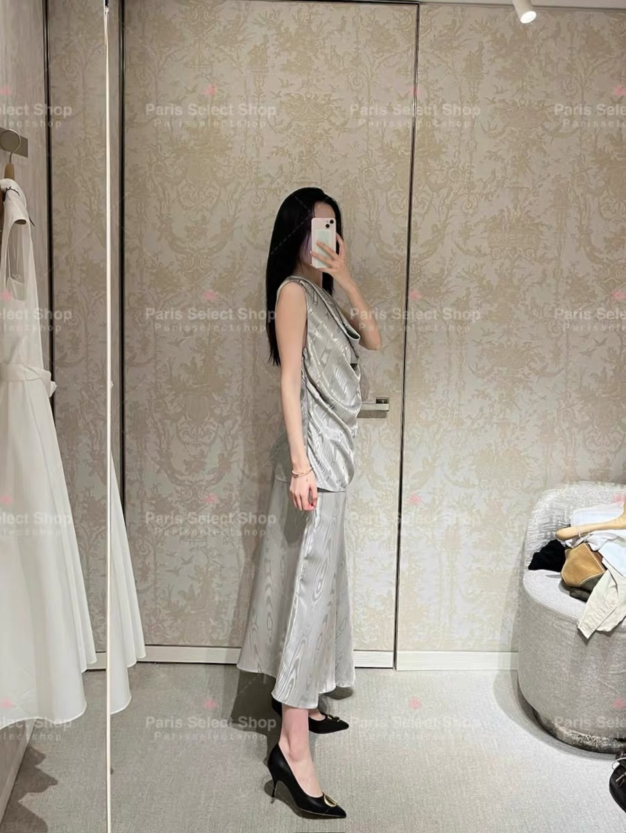 CD 26ss jacquard silk top