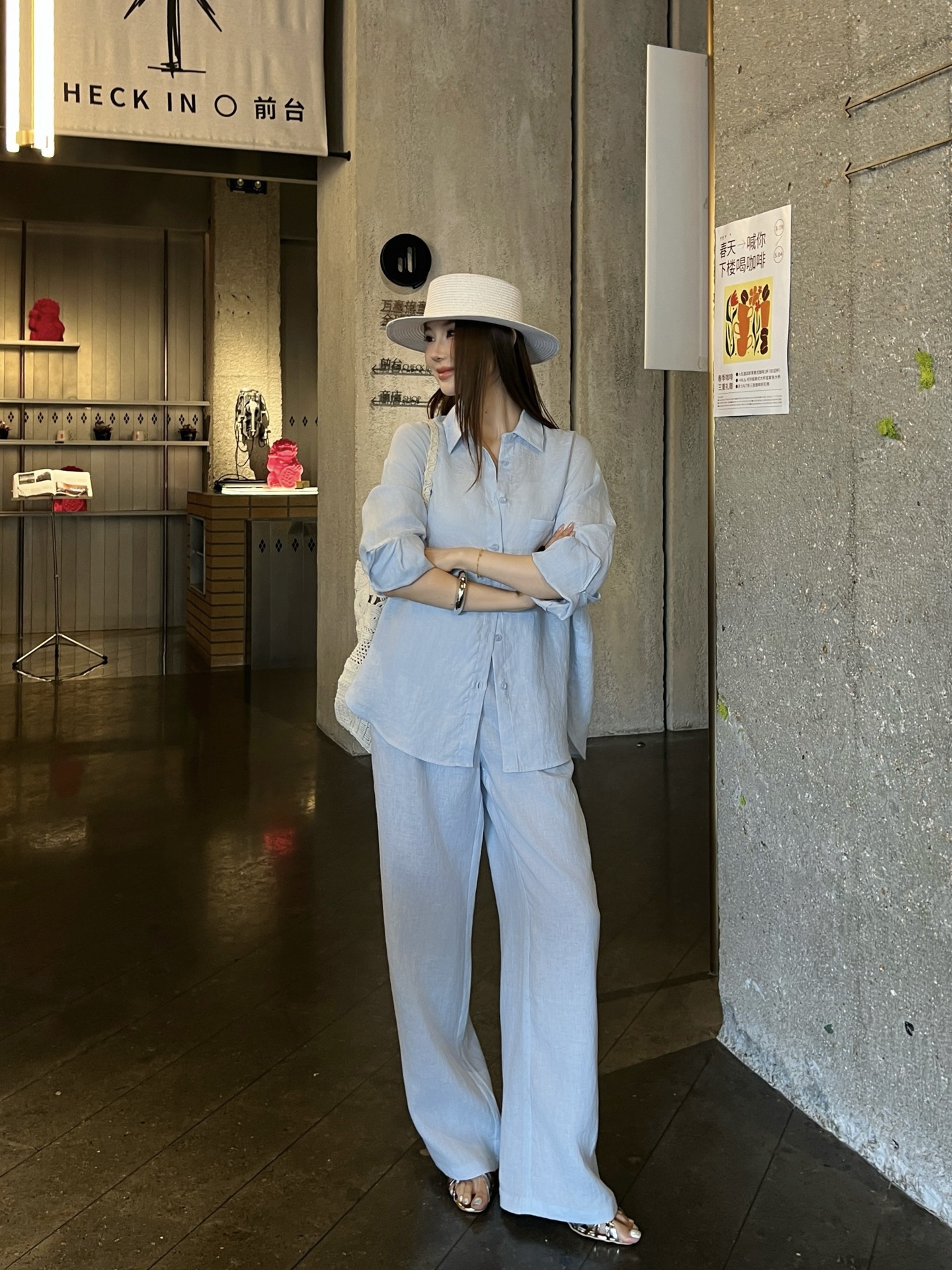 Brun 26ss straight-leg pants