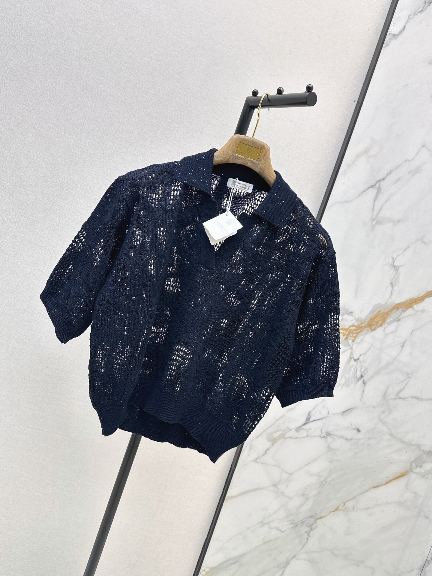 Brun 26ss hollow knitwear
