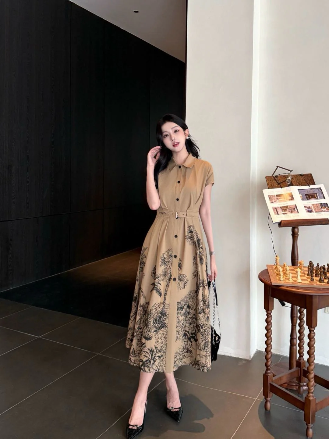 CD 26ss print shirt dress