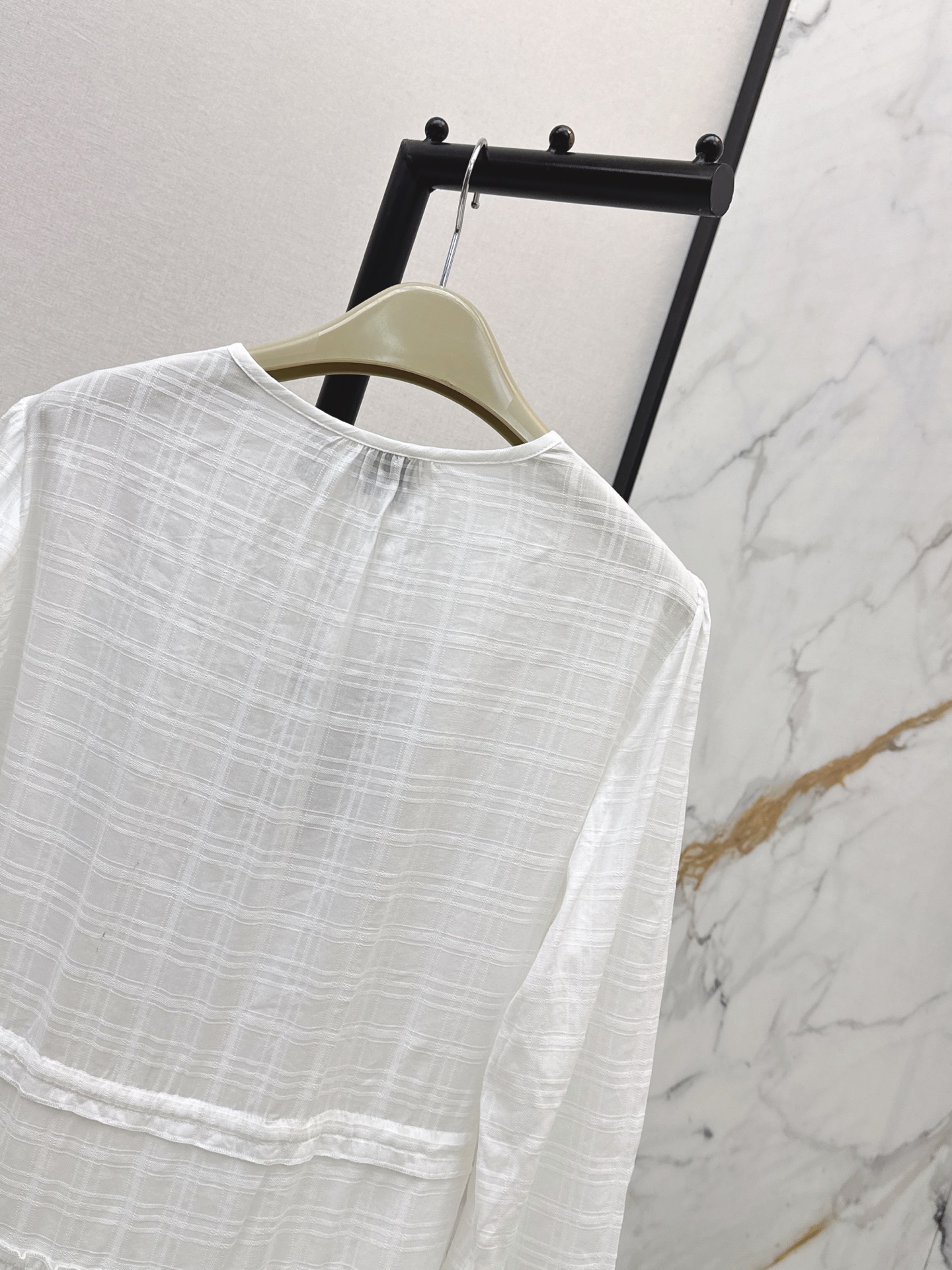 Bur 26ss check drawstring dress